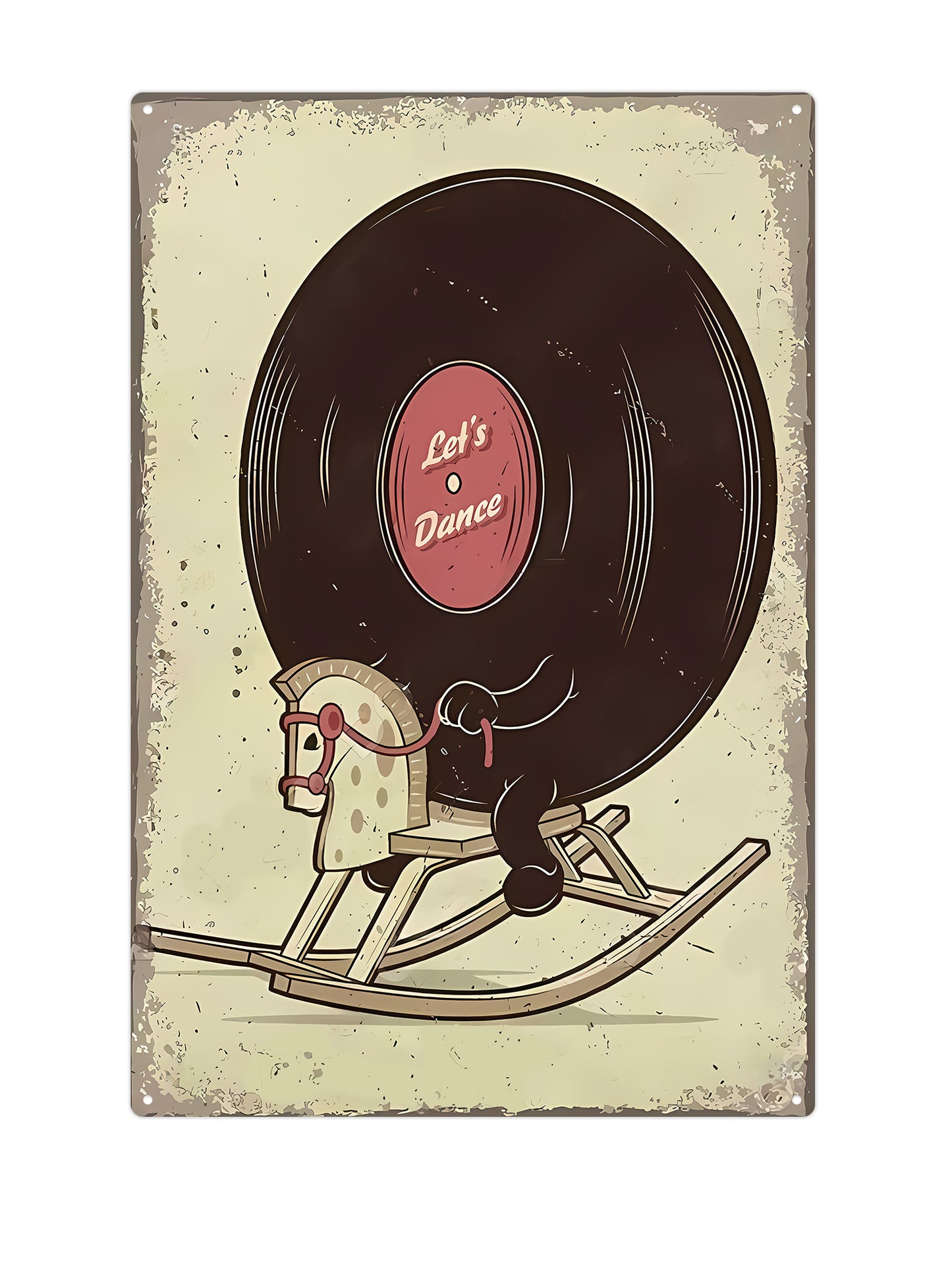Let's Dance - Vinyl - Metal Wall Sign