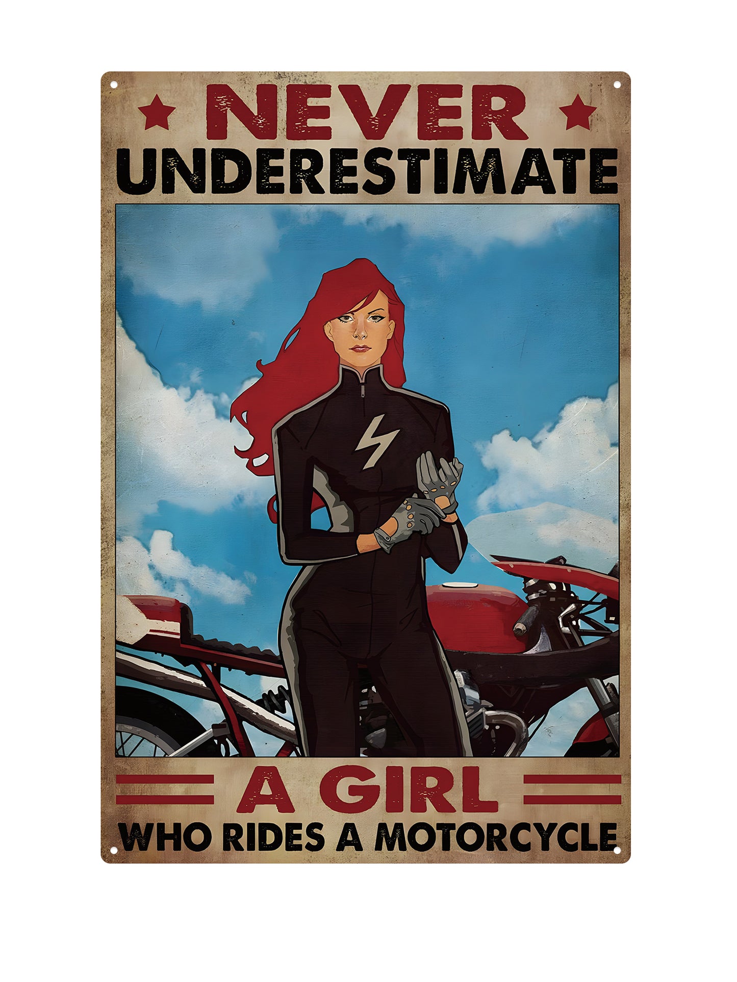 Never underestimate a girl who rides a motorcycle