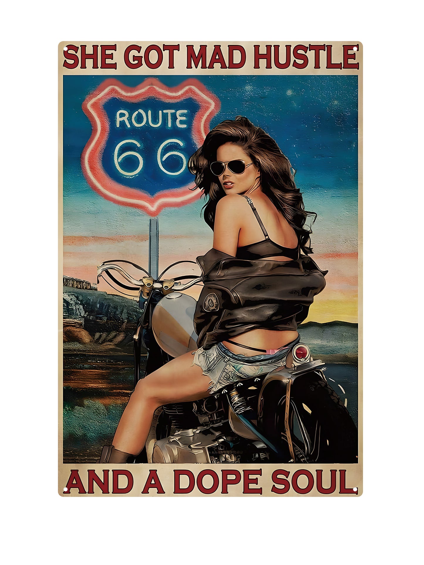 She god mad hustle and dope soul - Metal Wall Sign