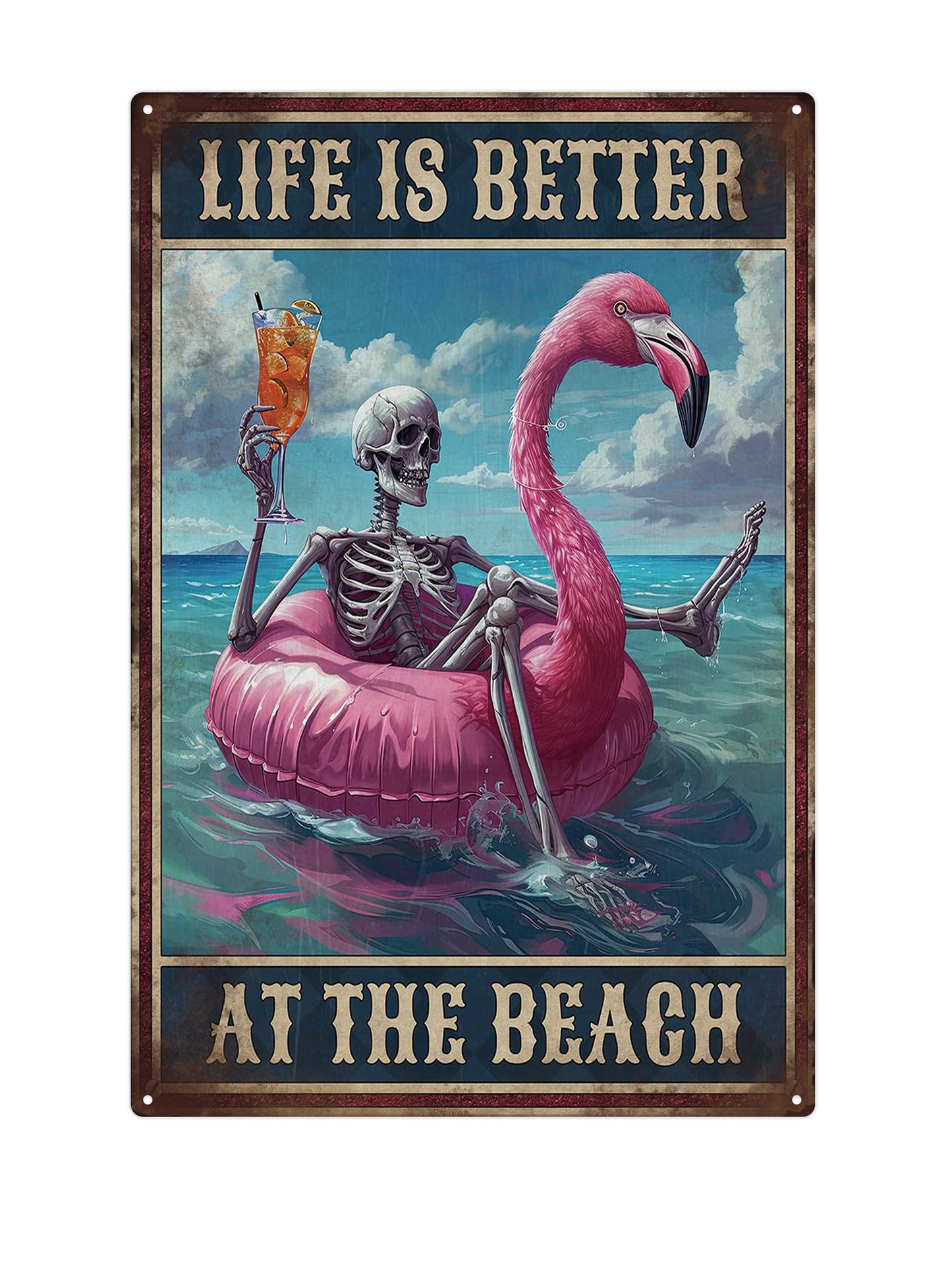 Life is better at the beach - Metal wall sign