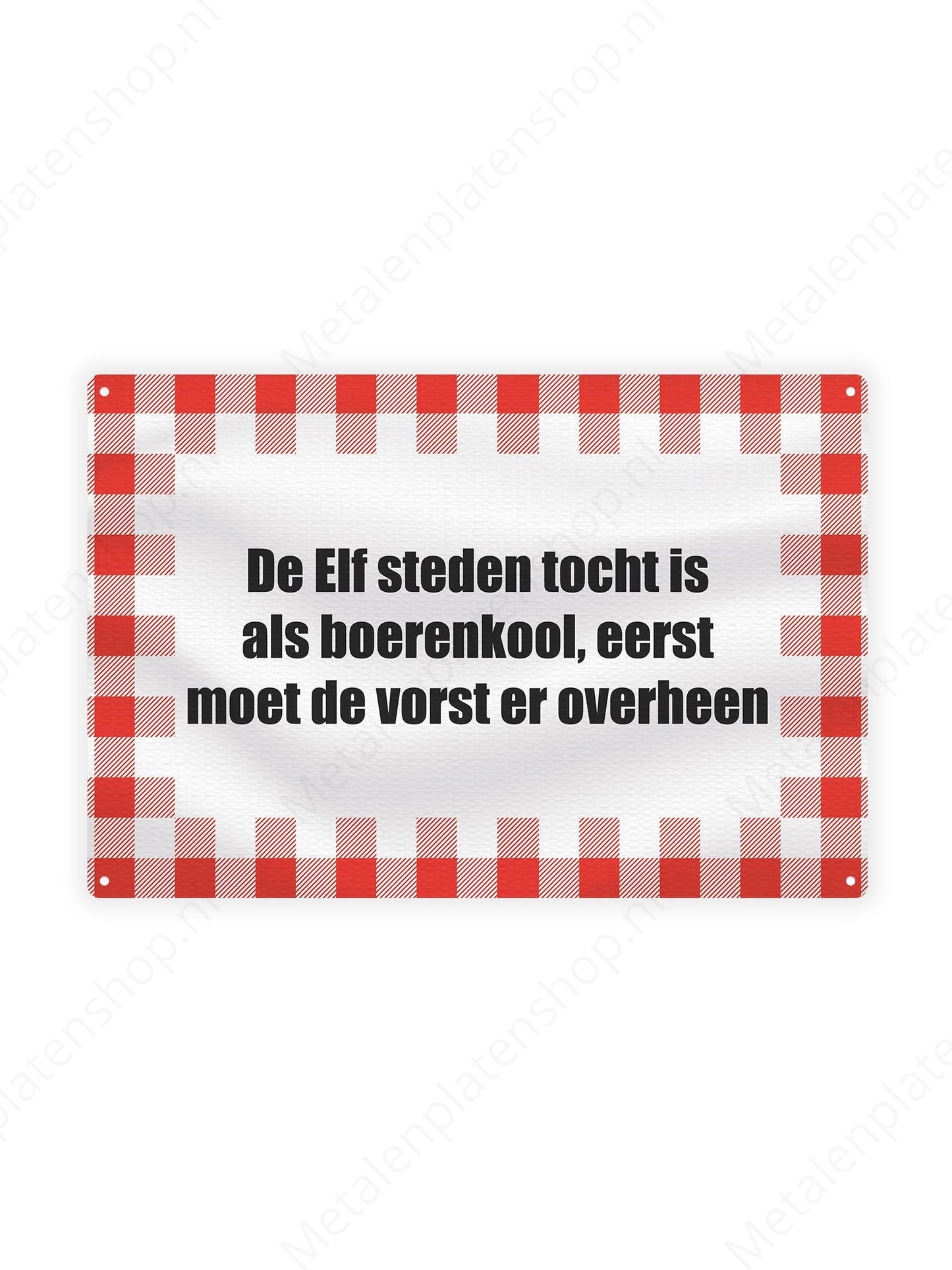 The eleven cities tour is like kale, first the frost has to pass over it - Texts for Farmers - Metal Wall Sign