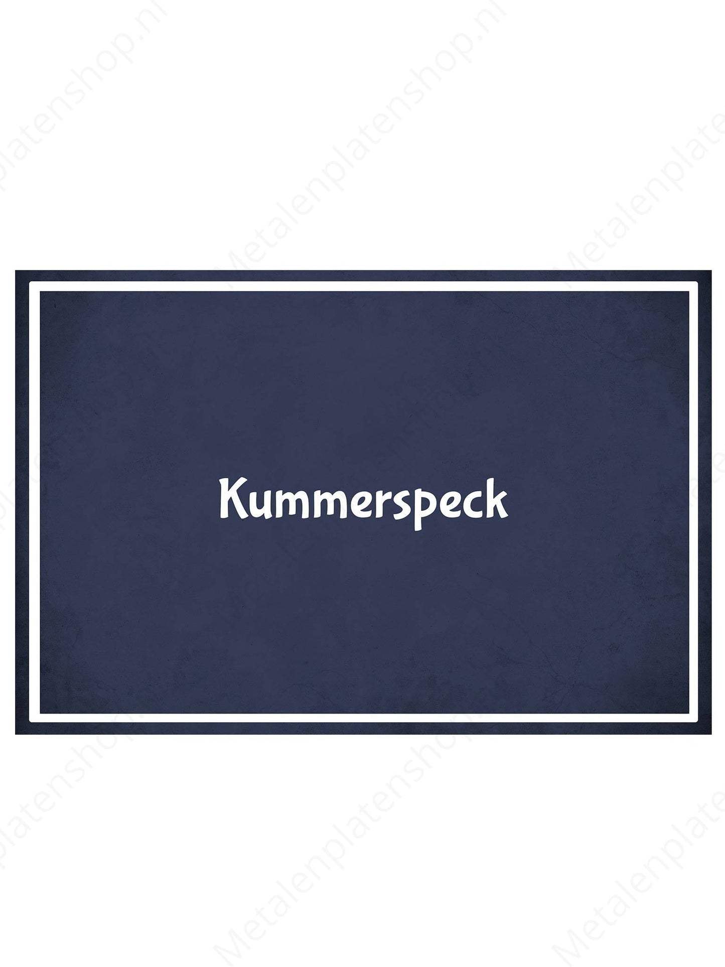 Metal Wall Sign - Kummerspeck - Deutsch