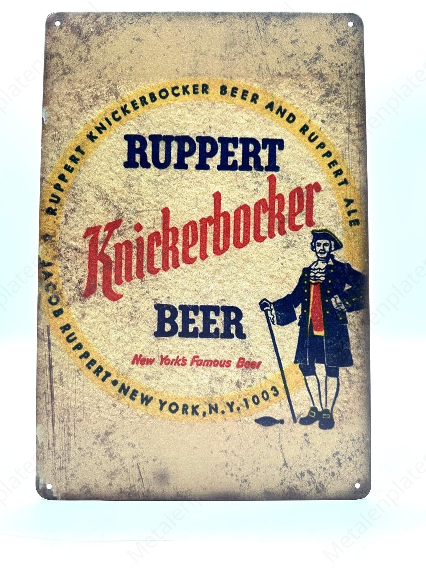 Ruppert Knickerbocker BEER - Metal Wall Sign