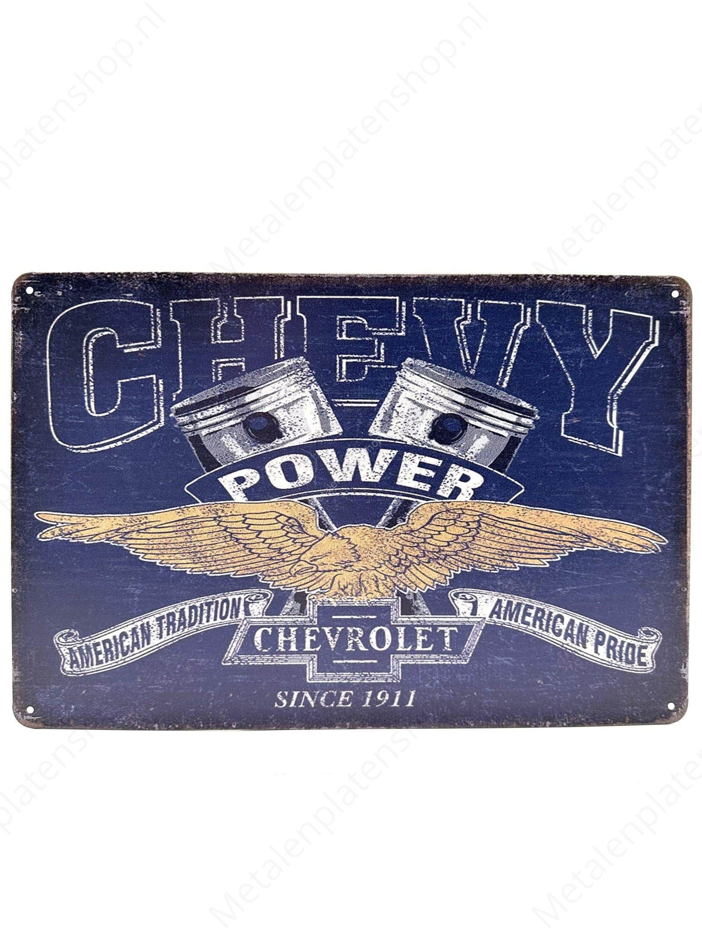Chevy Power Chevrolet - Metal Wall Sign