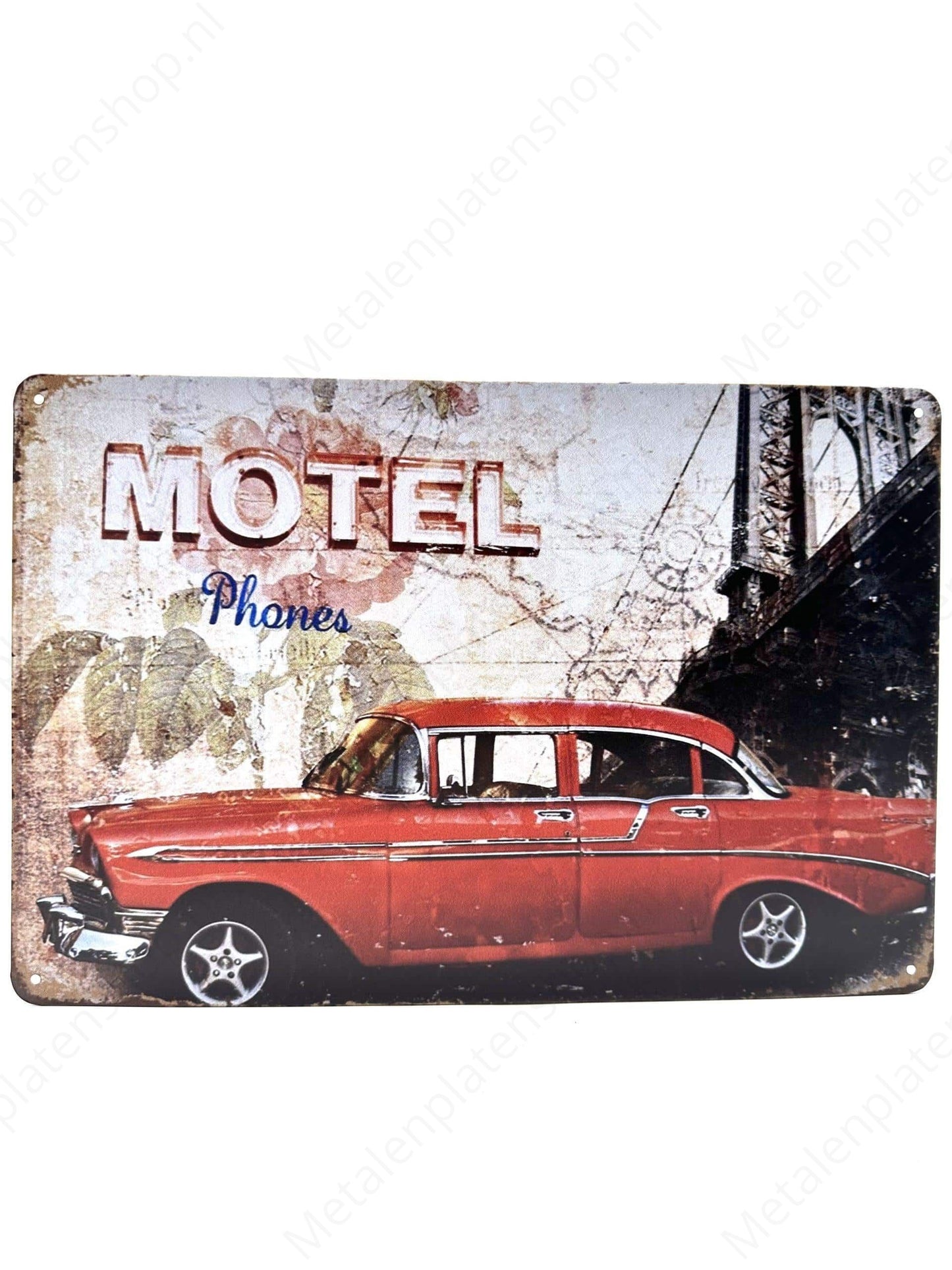 Motel Phones Oldtimer - Metal Wall Sign