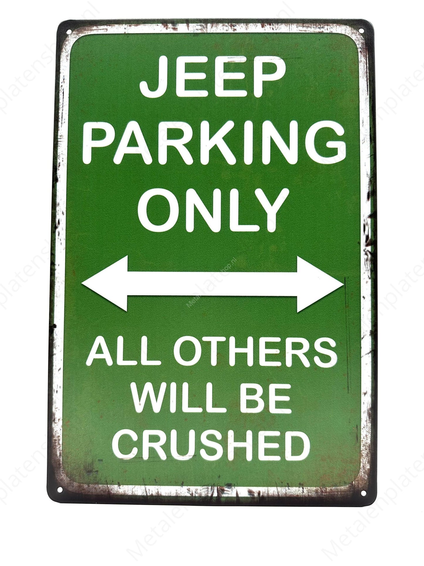 Jeep Parking Only - Metal Wall Sign