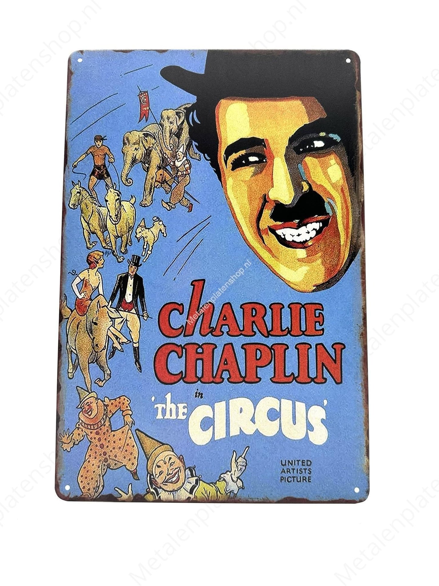 Charlie Chaplin - The Circus - Poster - Metal Wall Sign