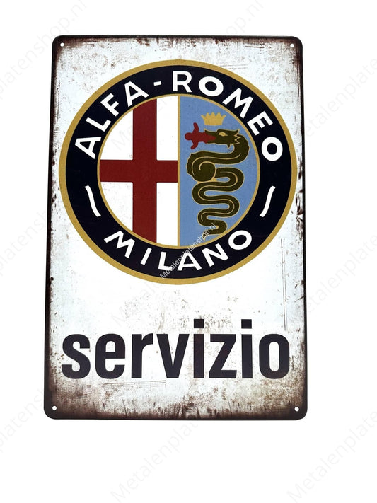 Alfa Romeo - Servizio - Metal Wall Sign