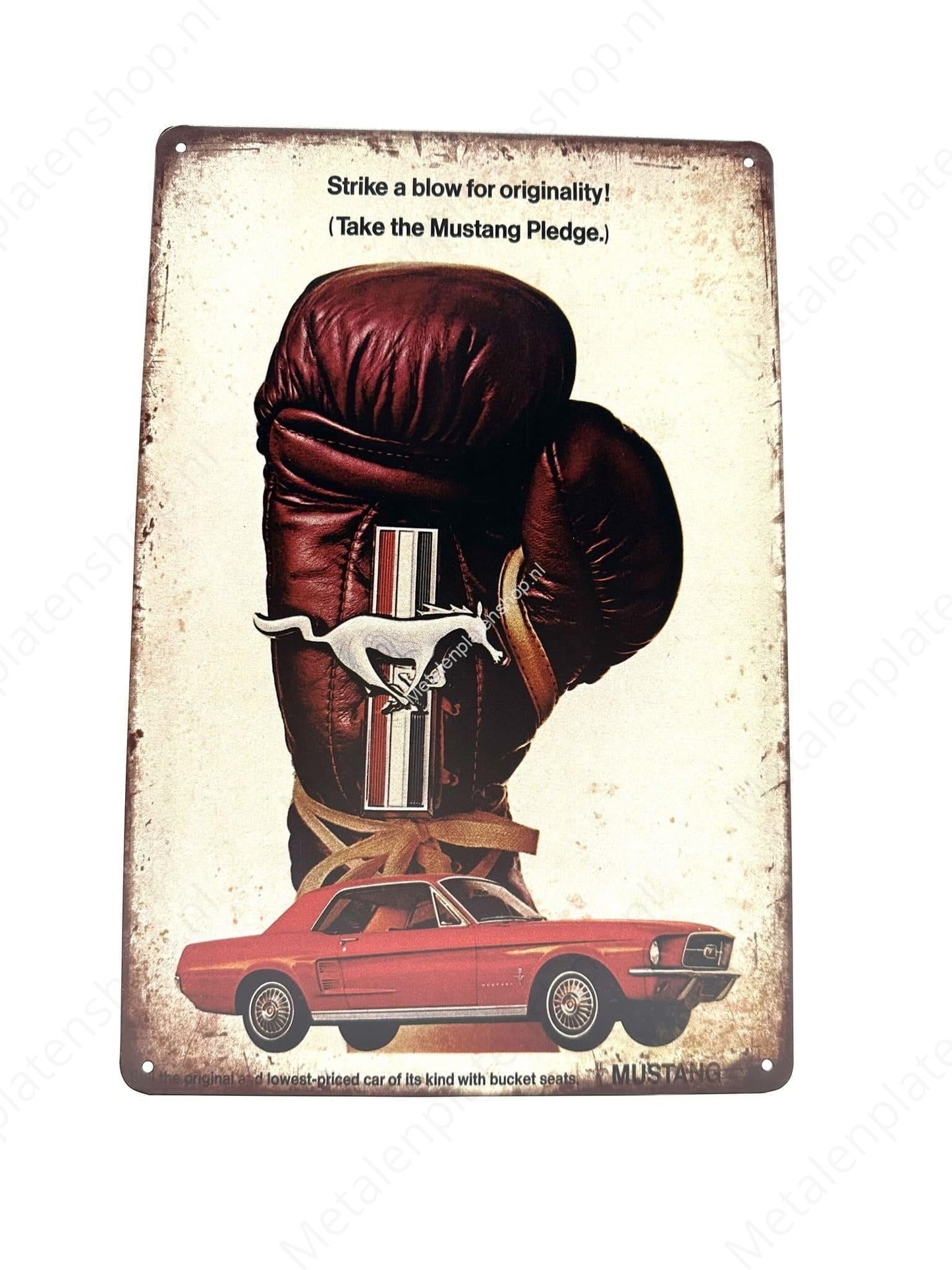 Mustang - Boxing - Metal Wall Sign