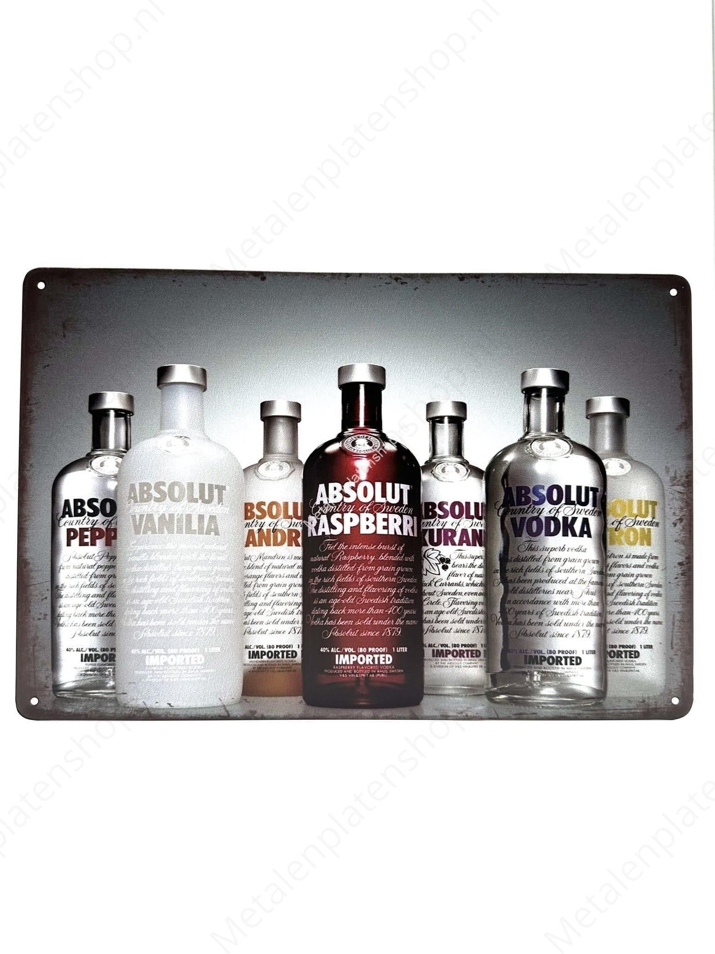 Absolut Vodka - Metal Wall Sign