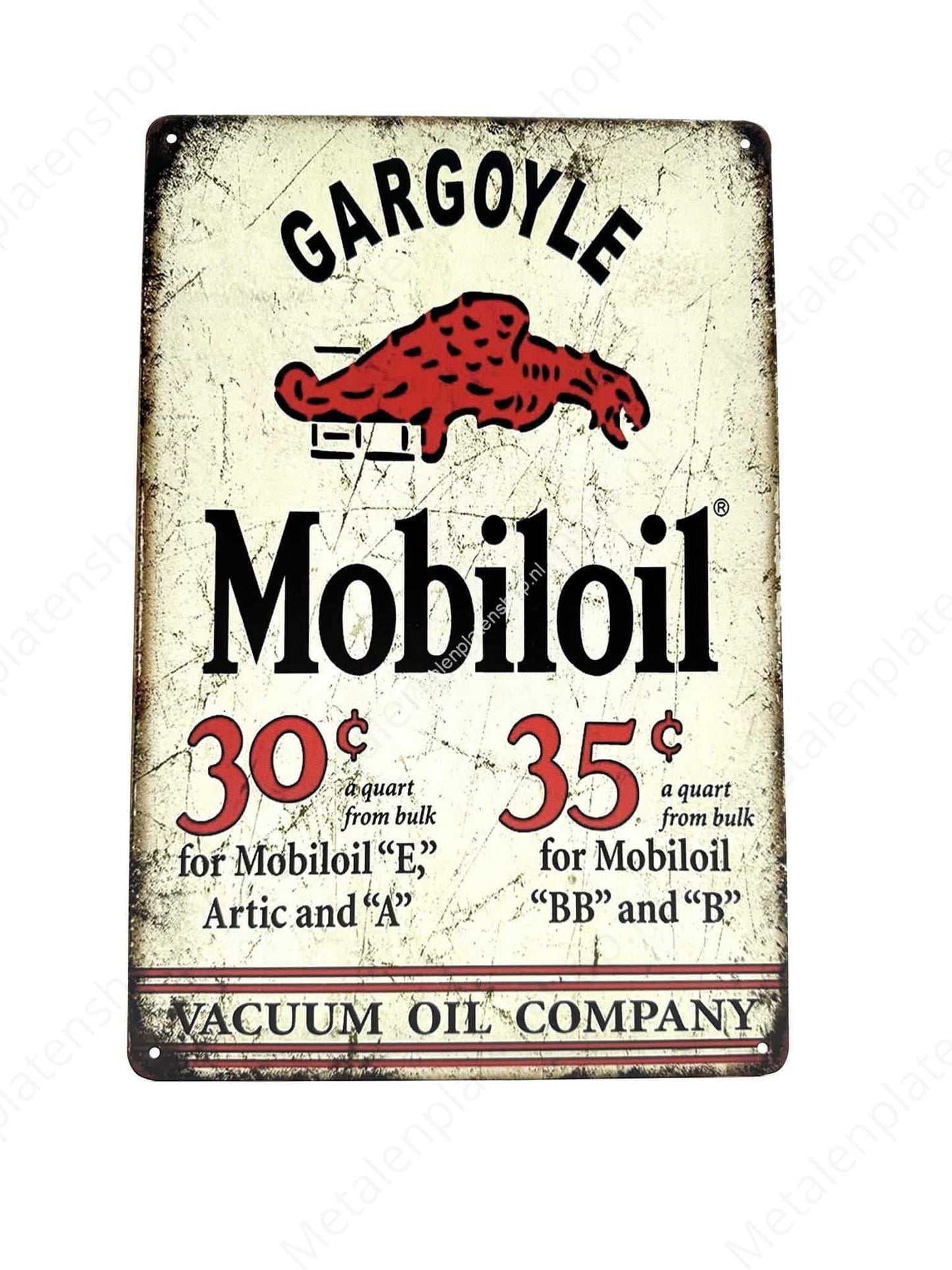 Gargoyle Mobiloil - Metal Wall Sign
