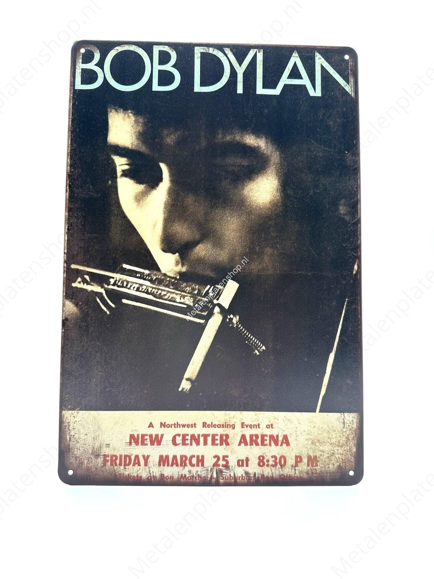 Bob Dylan - New Center Arena - Poster - Metal Wall Sign