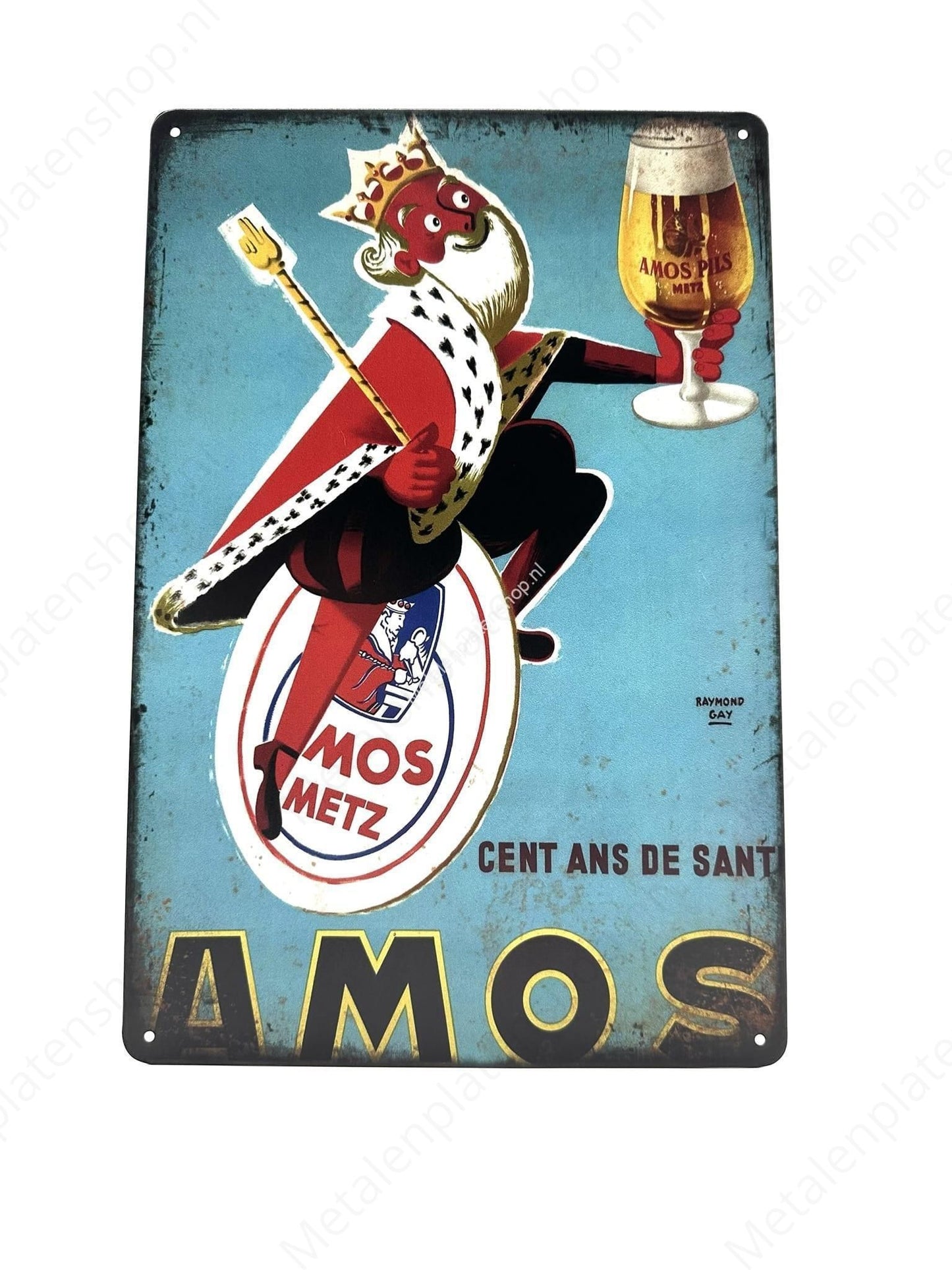 AMOS - Beer - Metal Wall Sign