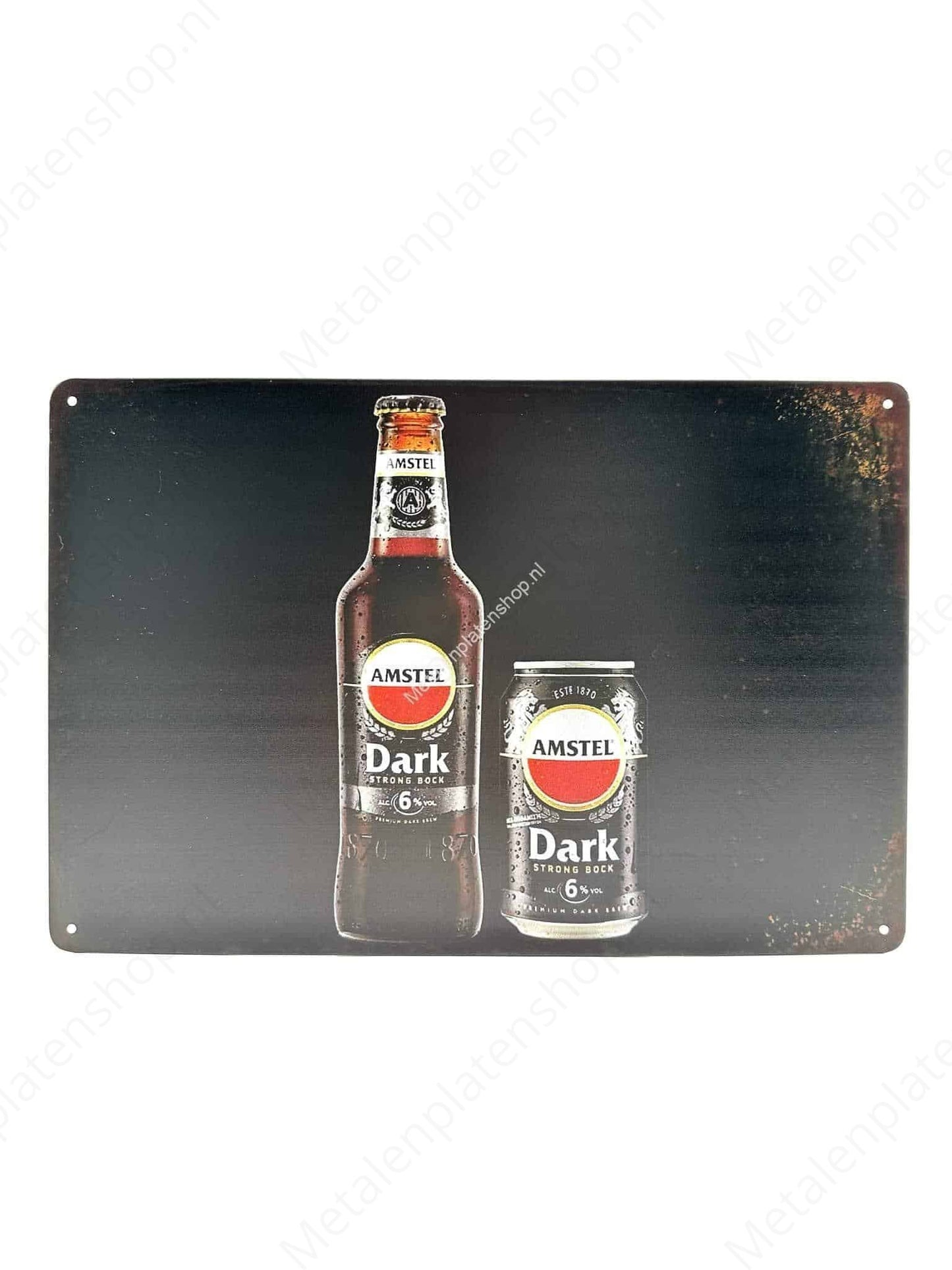 Amstel Dark - Strong Bock - Metal Wall Sign