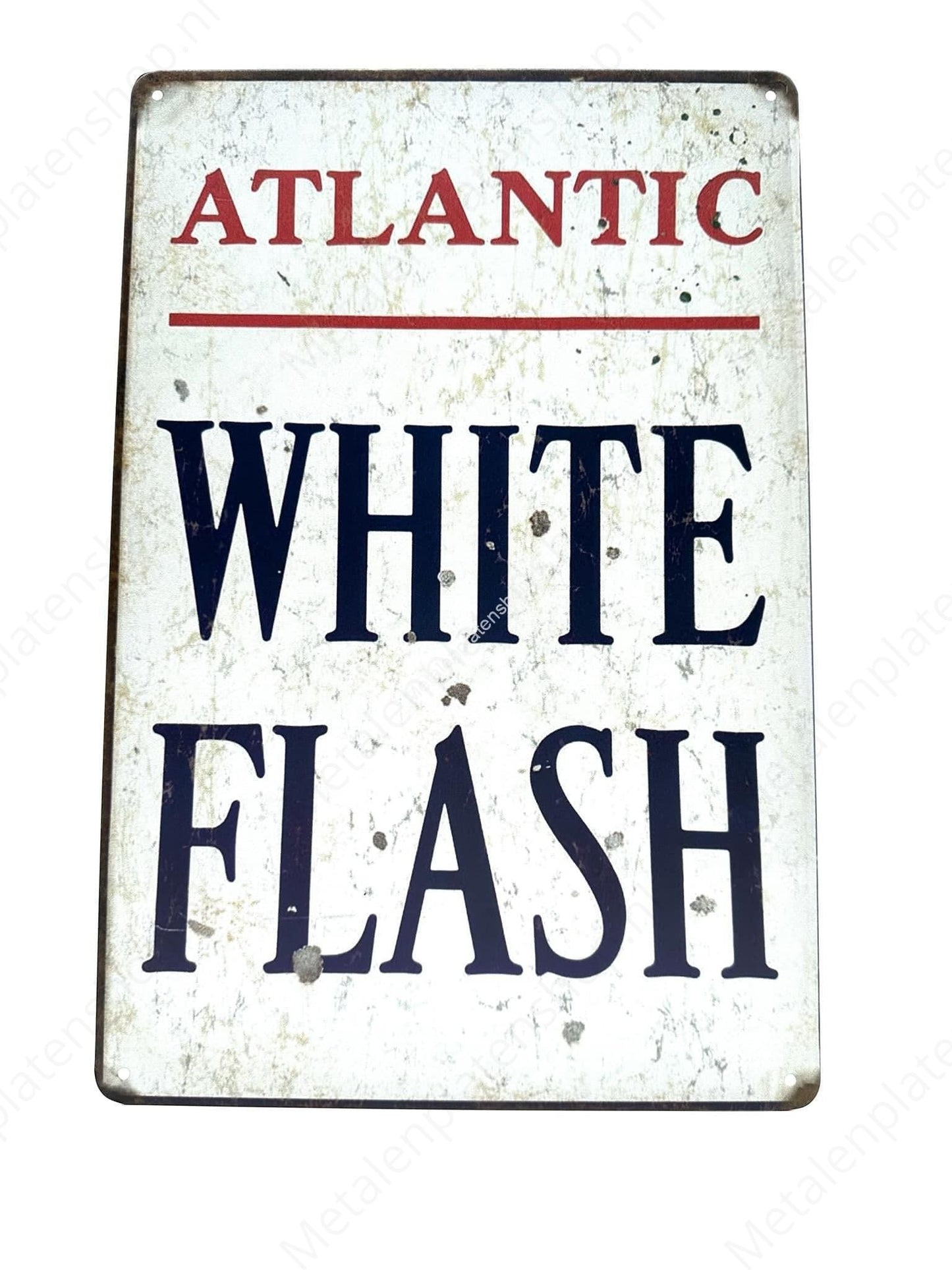 Atlantic - White Flash - Metal Wall Sign