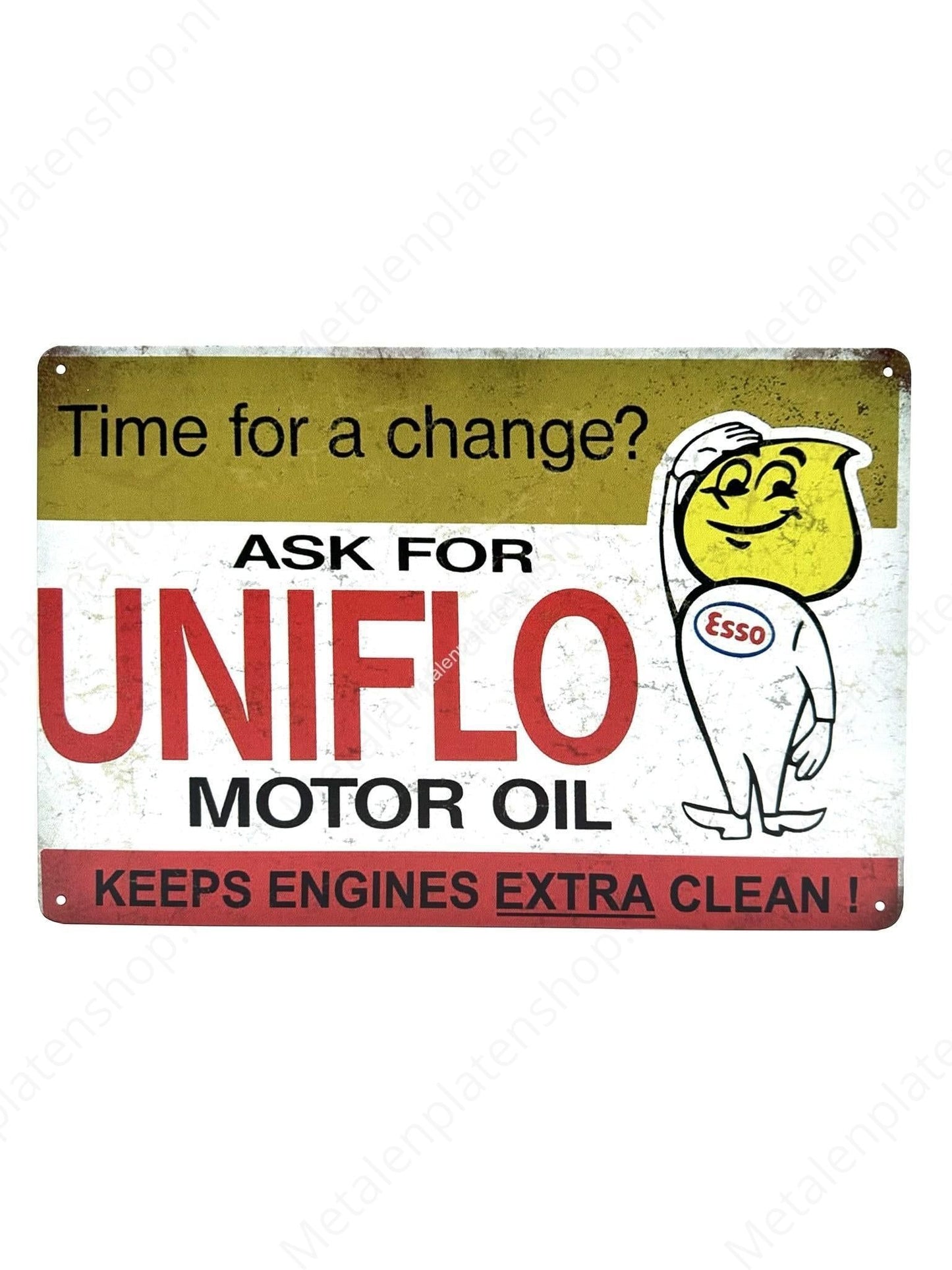 Uniflo Motor Oil - Metal Wall Sign