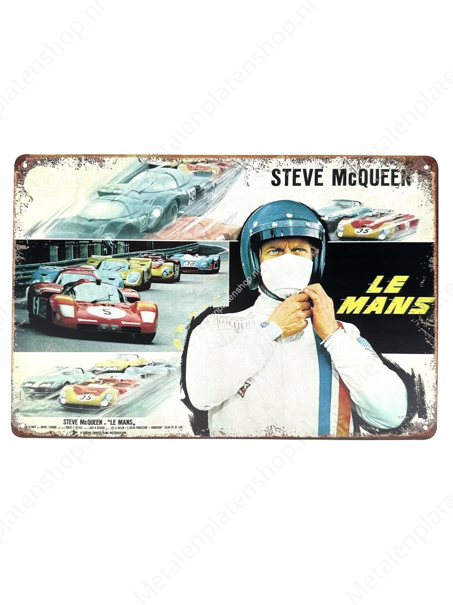 Le Mans - Steve McQueen - Metal Wall Sign