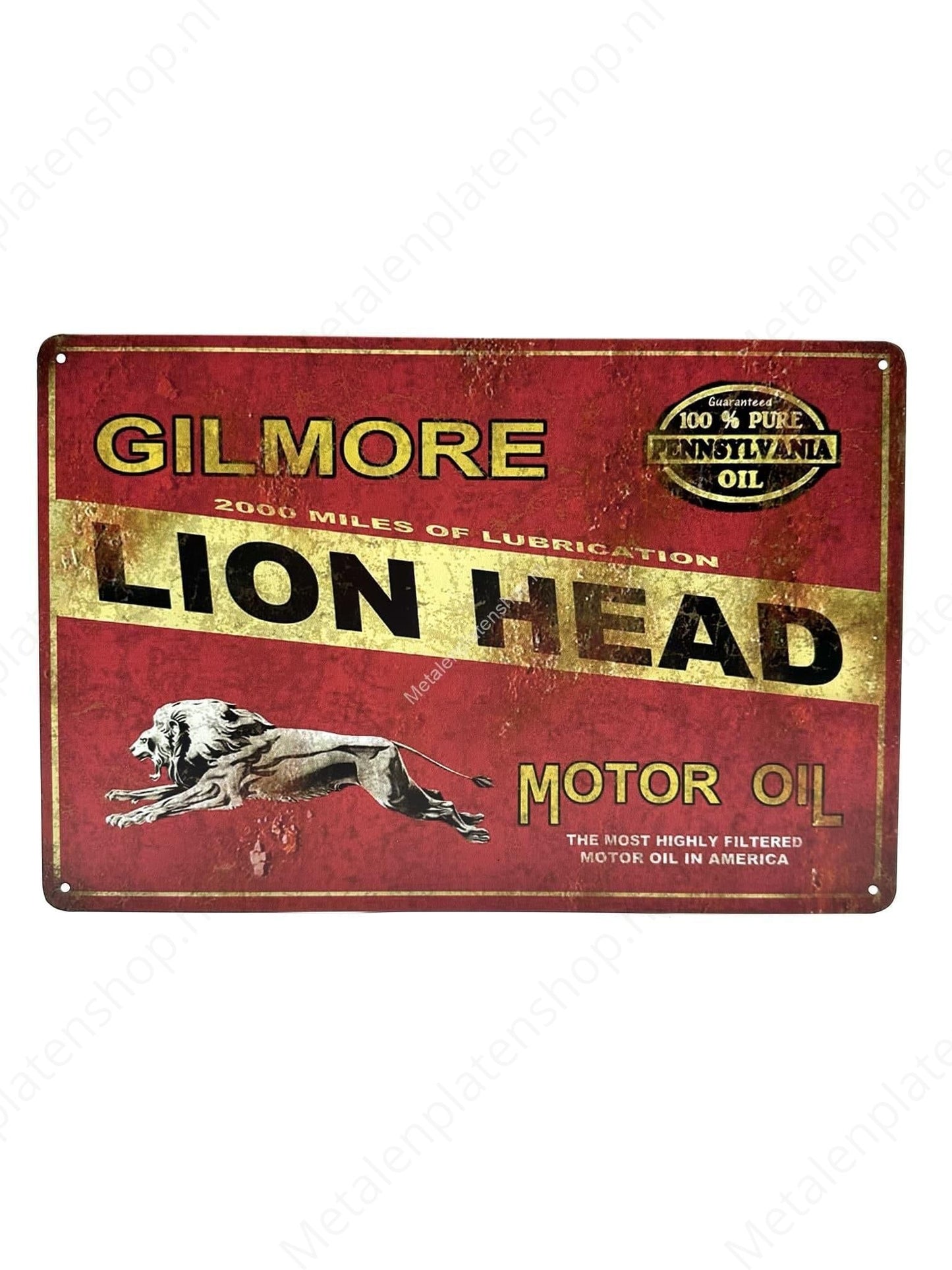Gilmore Lion Head - Motor Oil