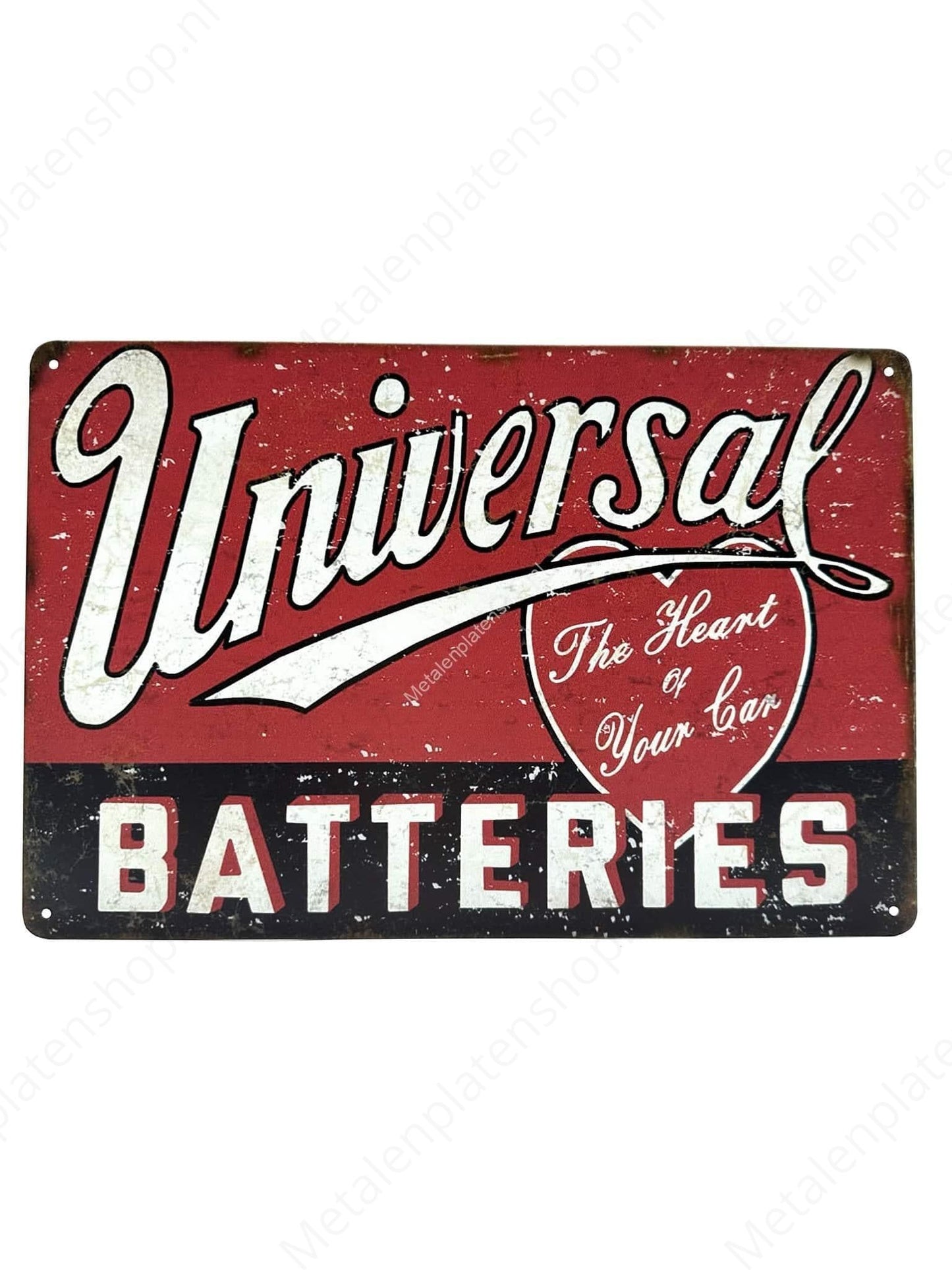 Universal Batteries - Metal Wall Sign
