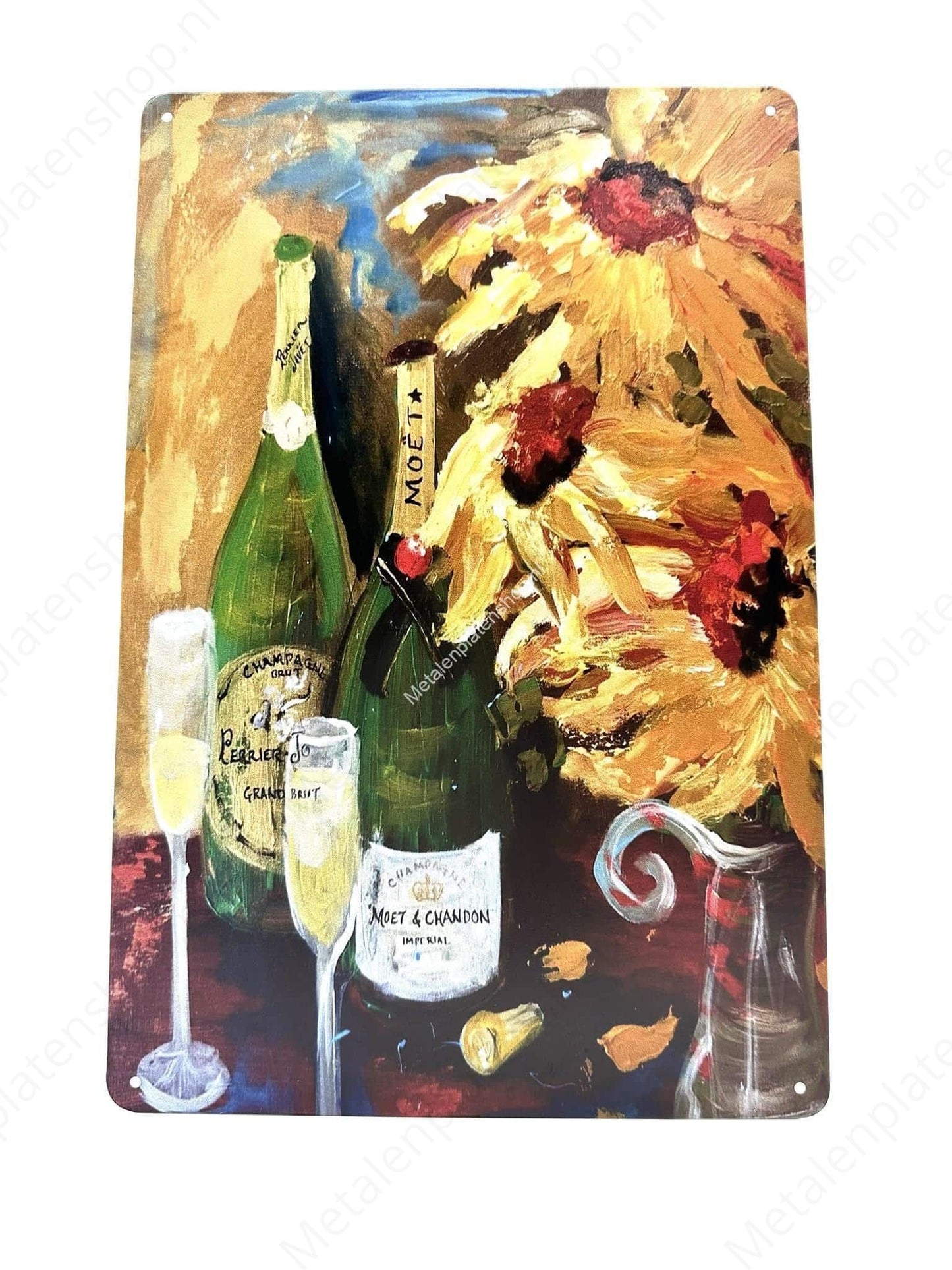 Must Champagne - Sketch - Metal Wall Sign