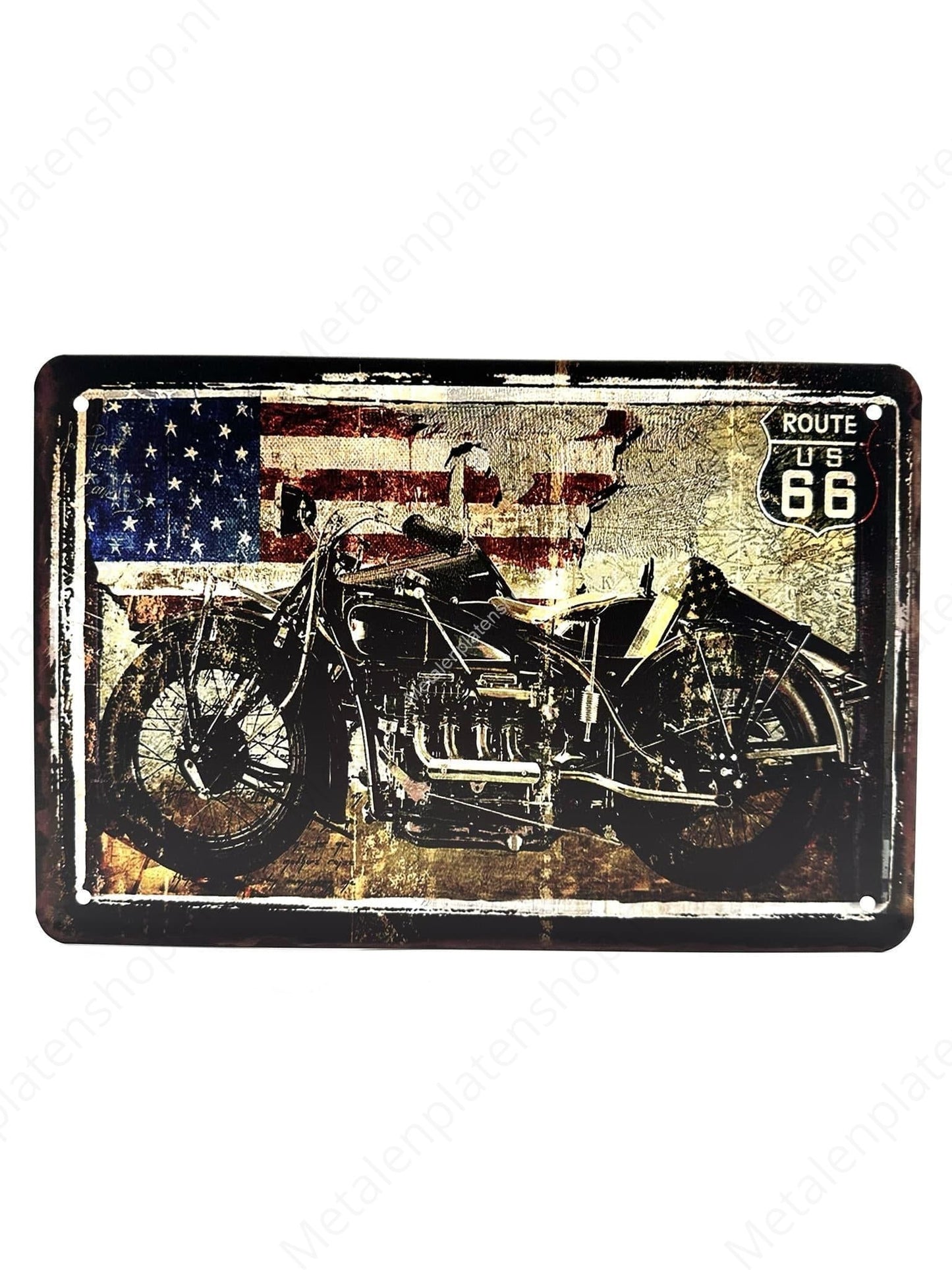 USA - Motor - Route 66 - Metal Wall Sign