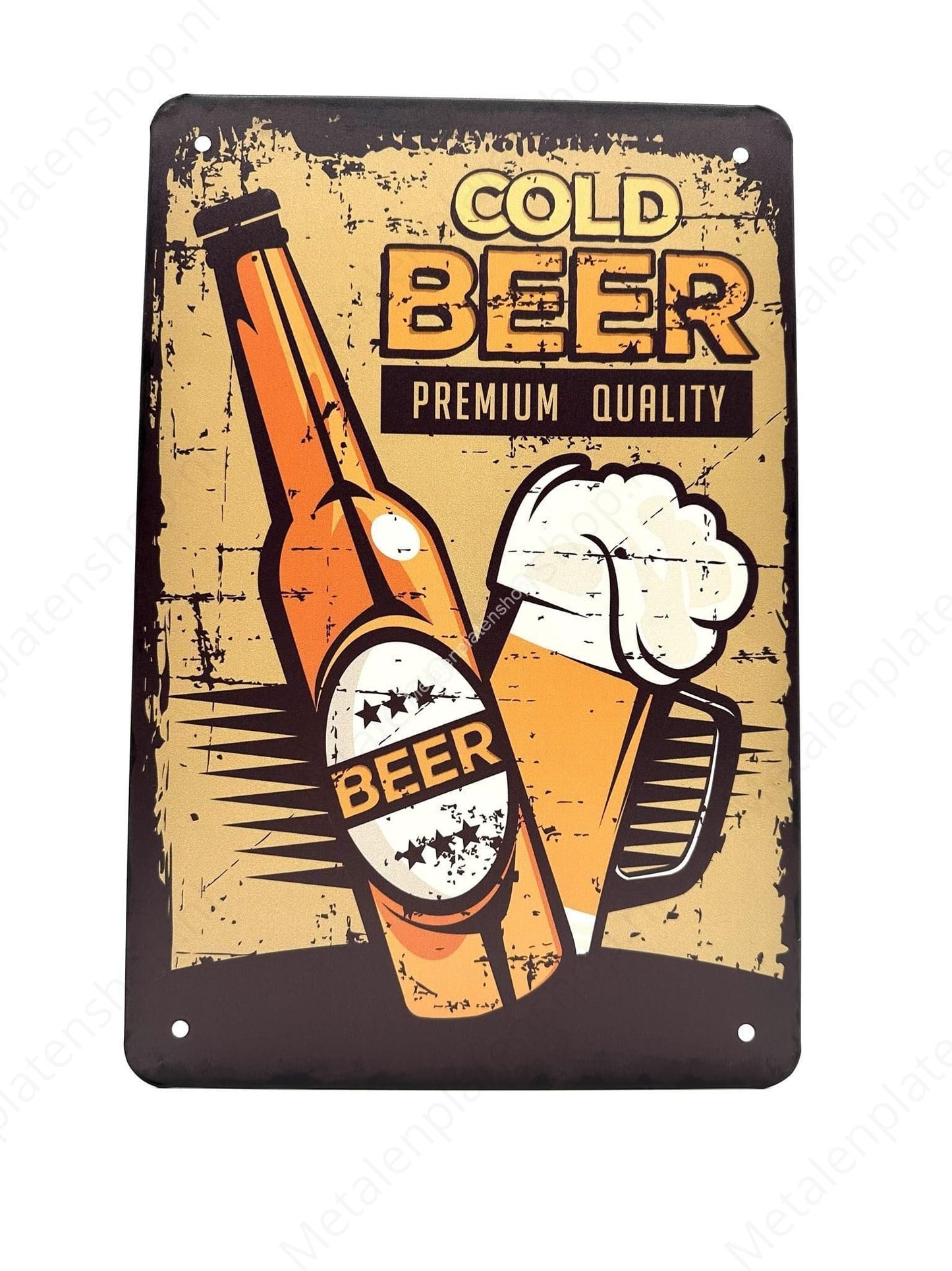 Cold Beer - Premium Quality - Metal Wall Sign