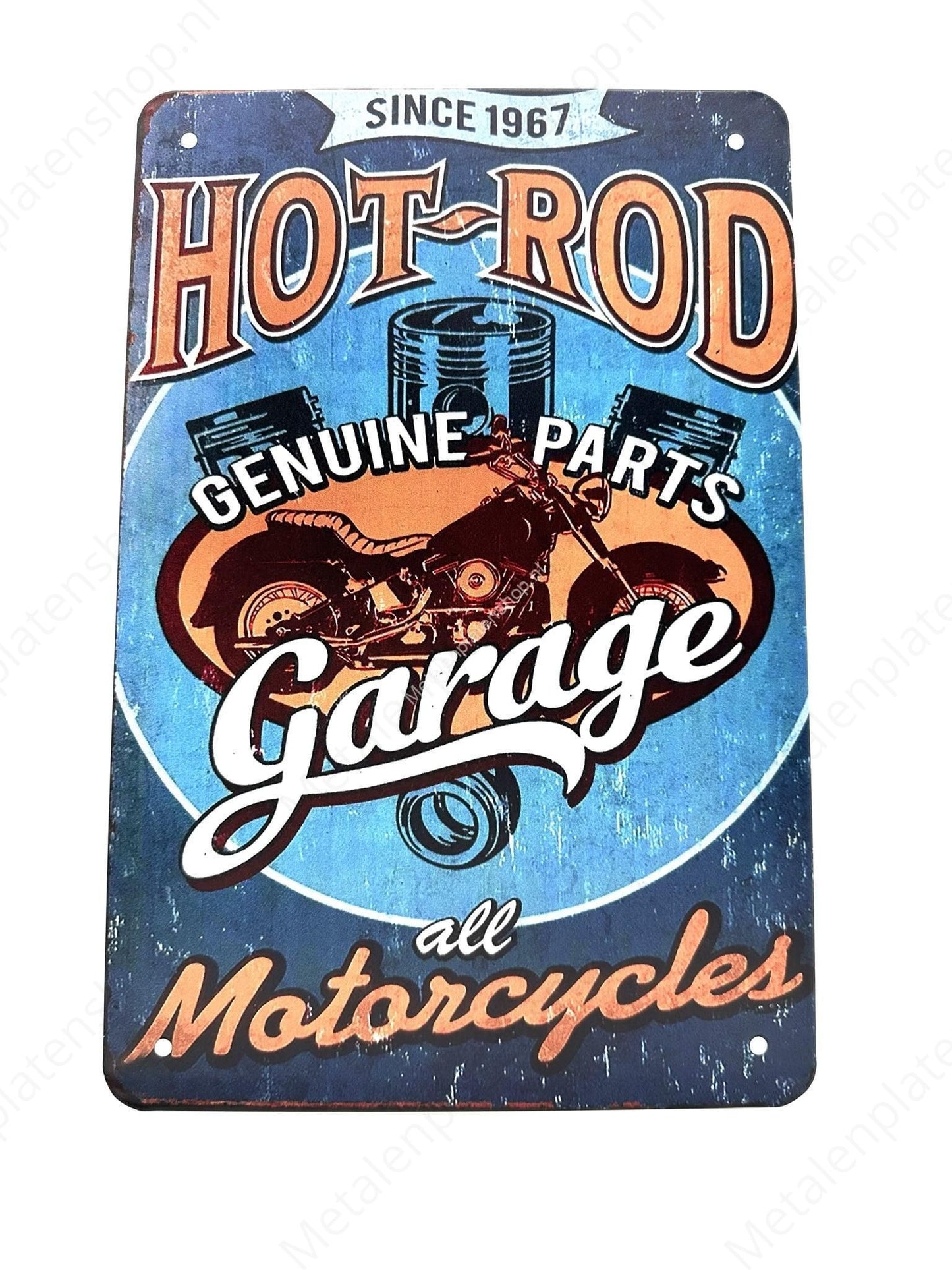 Since 1967 - Hot Rod - Genuine Parts - Garage - Metal Wall Sign