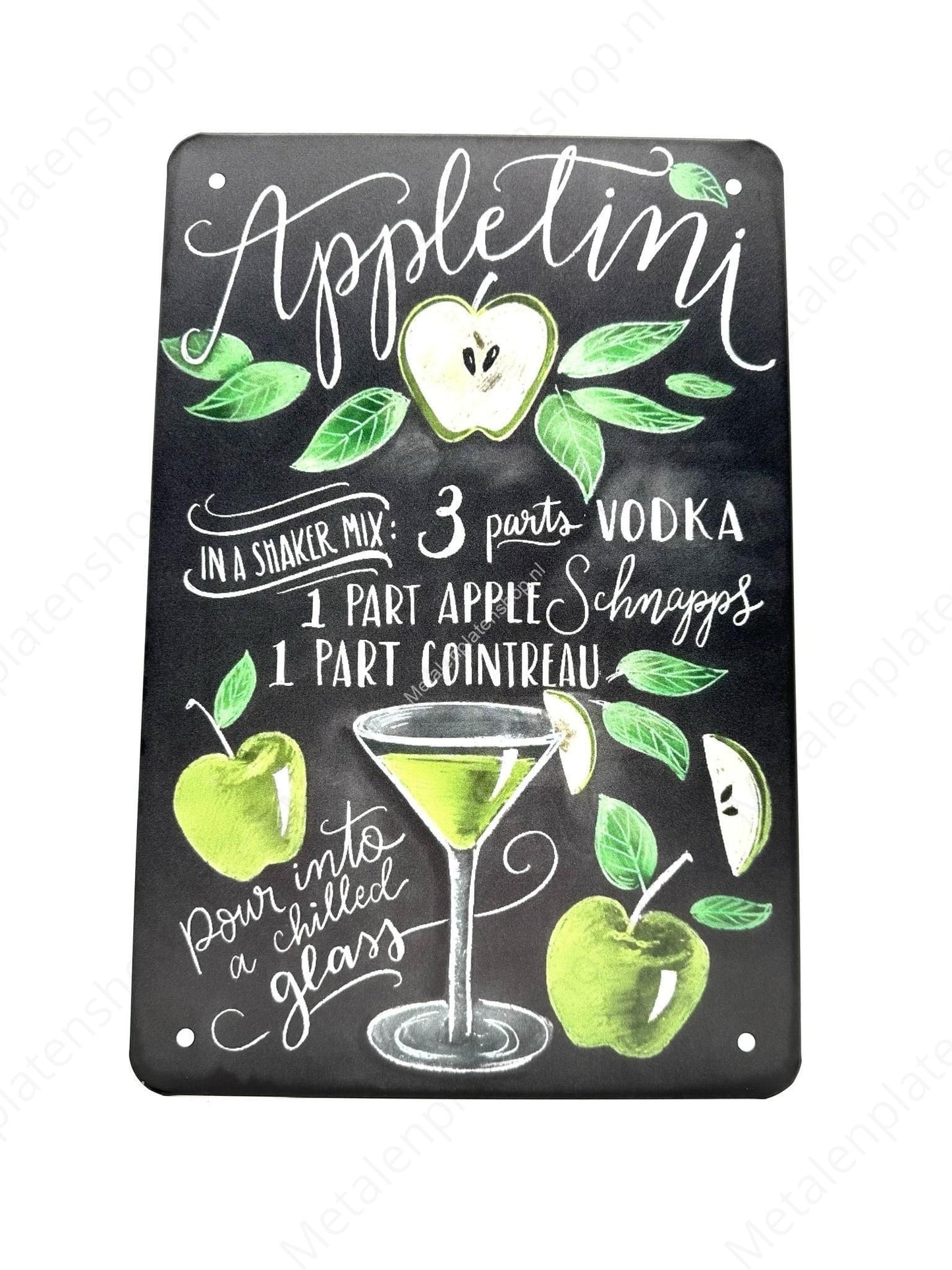 Applelimi - Cocktails - Metal Wall Sign