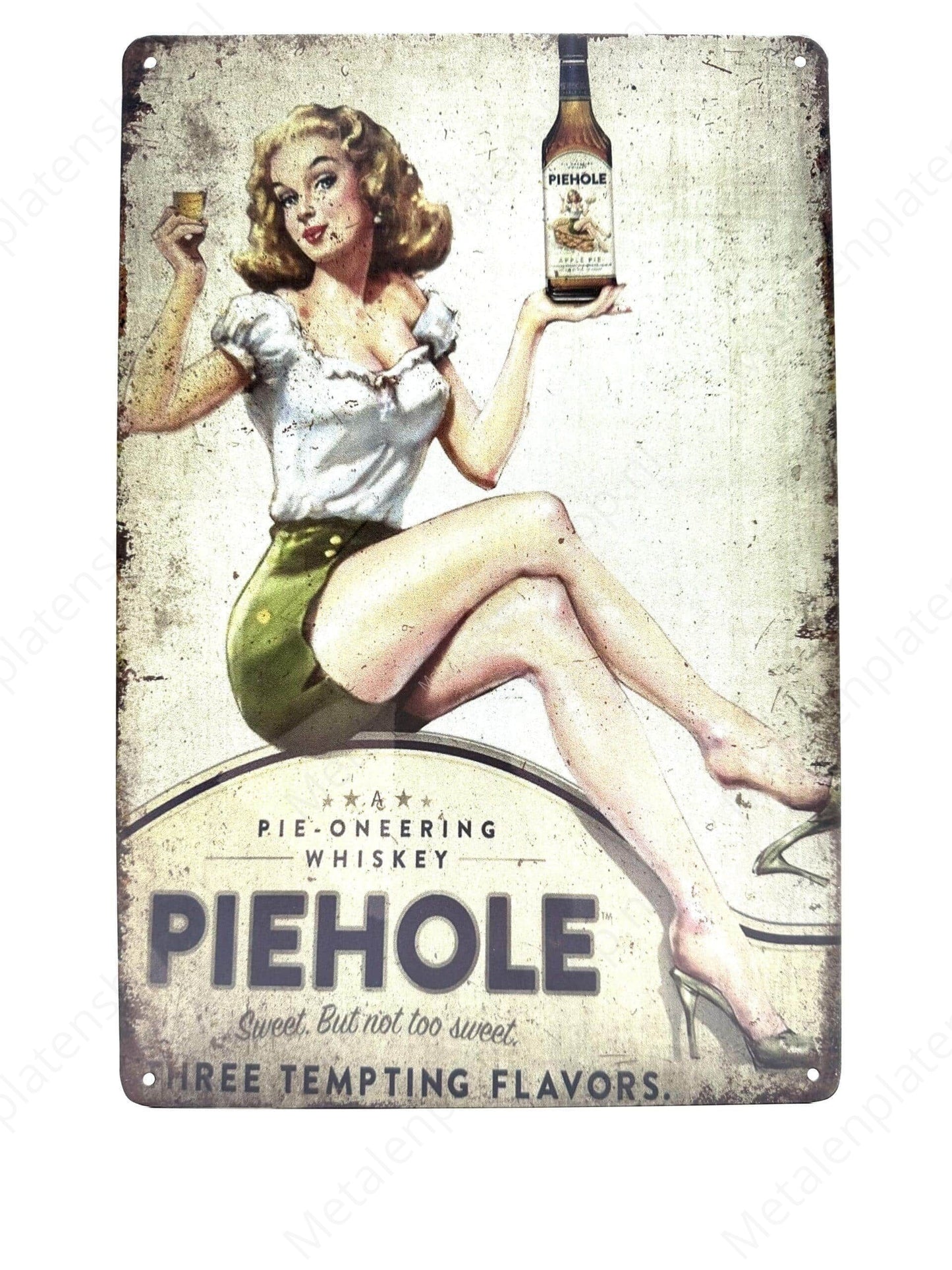 Piehole - Whiskey - Metal Wall Sign