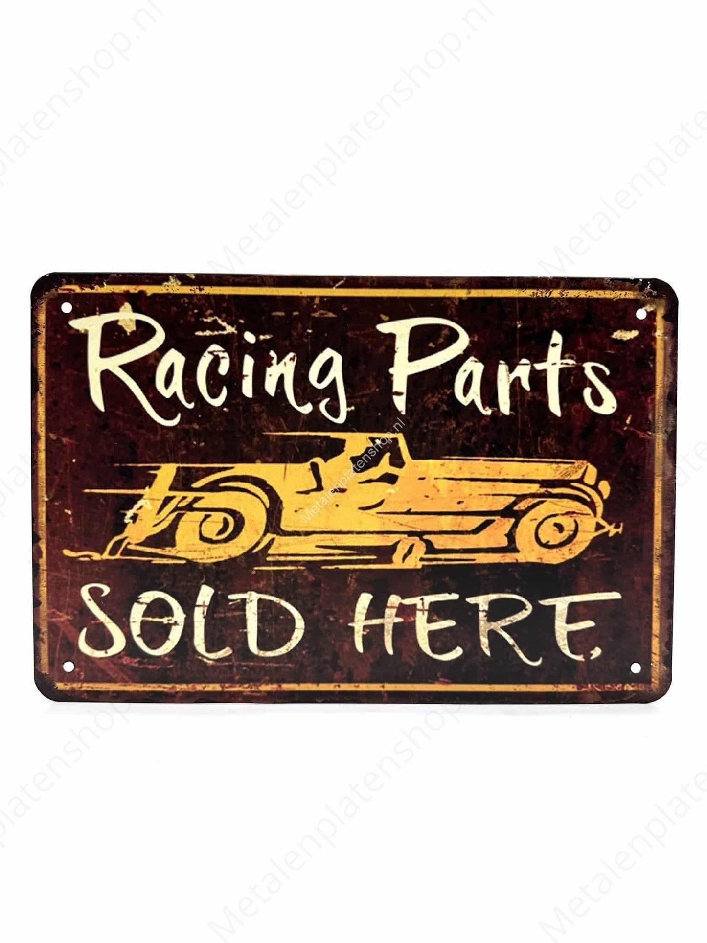 Racing Parts Sold Here - Metal Wall Sign
