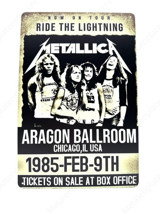 Ride the lightning - Metallica - Metal Wall Sign