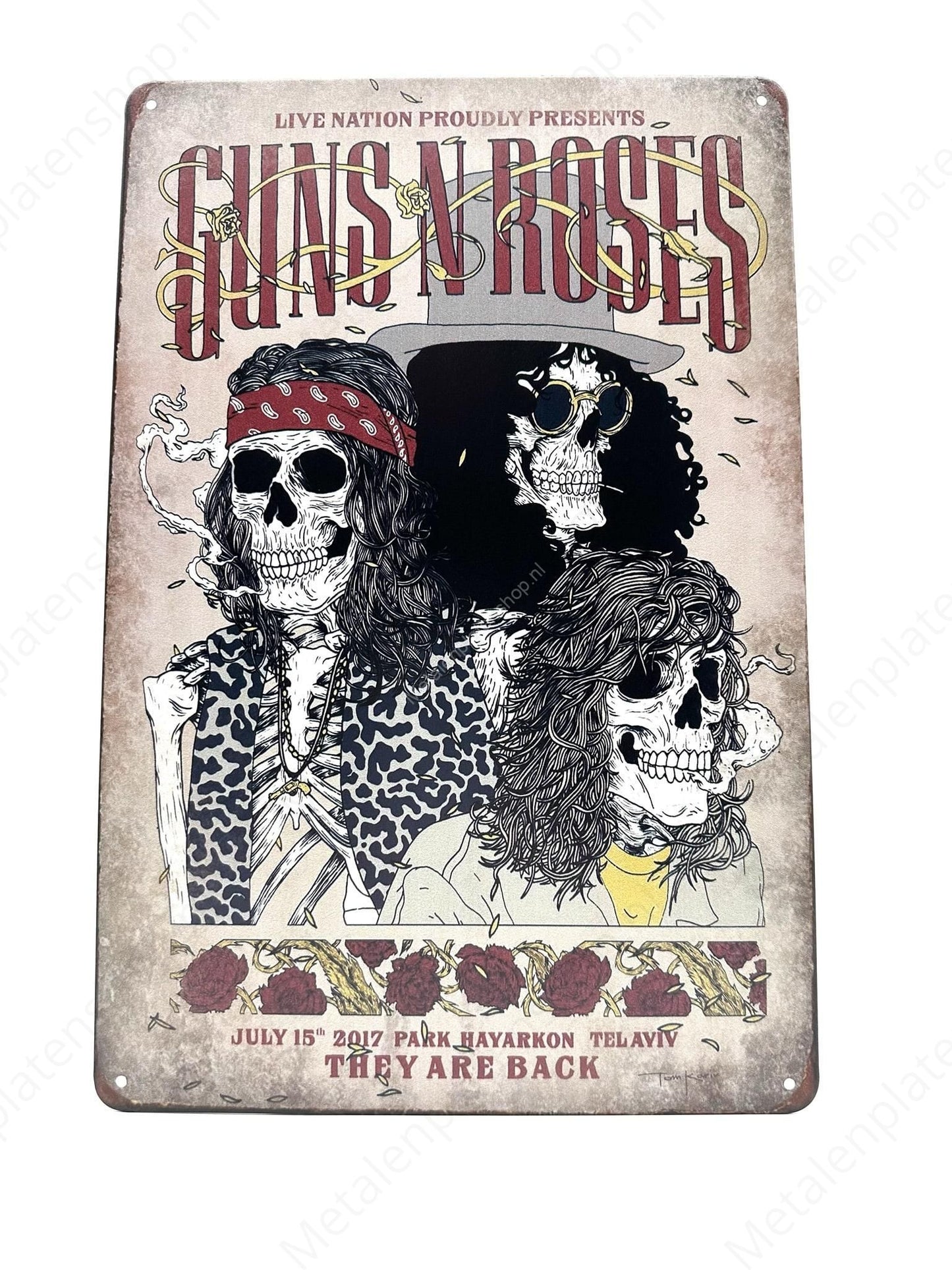 Guns n Roses - They are back - Metal Wall Sign
