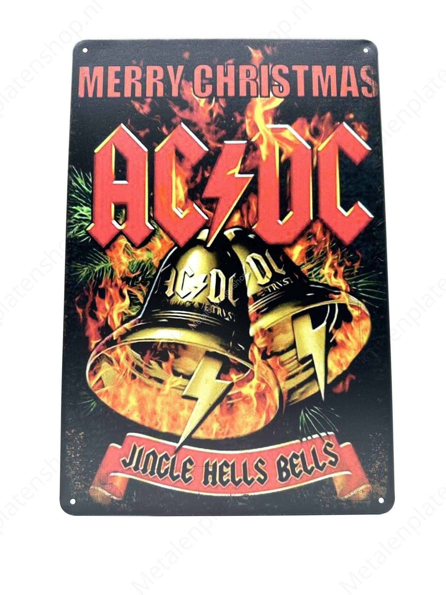 AC/DC - Merry Christmas - Jingle Hells Bells - Metal Wall Sign
