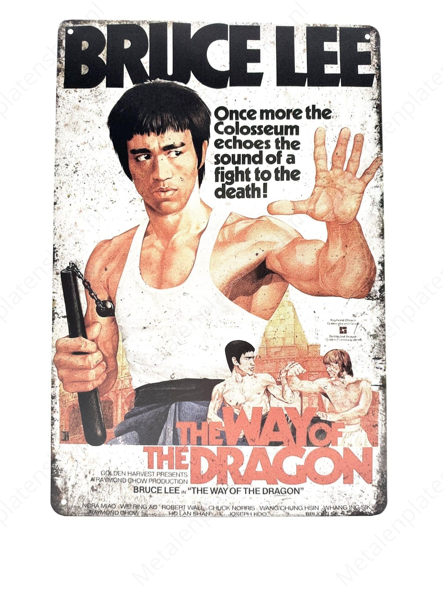 Bruce Lee - the way of the dragon - Metal Wall Sign