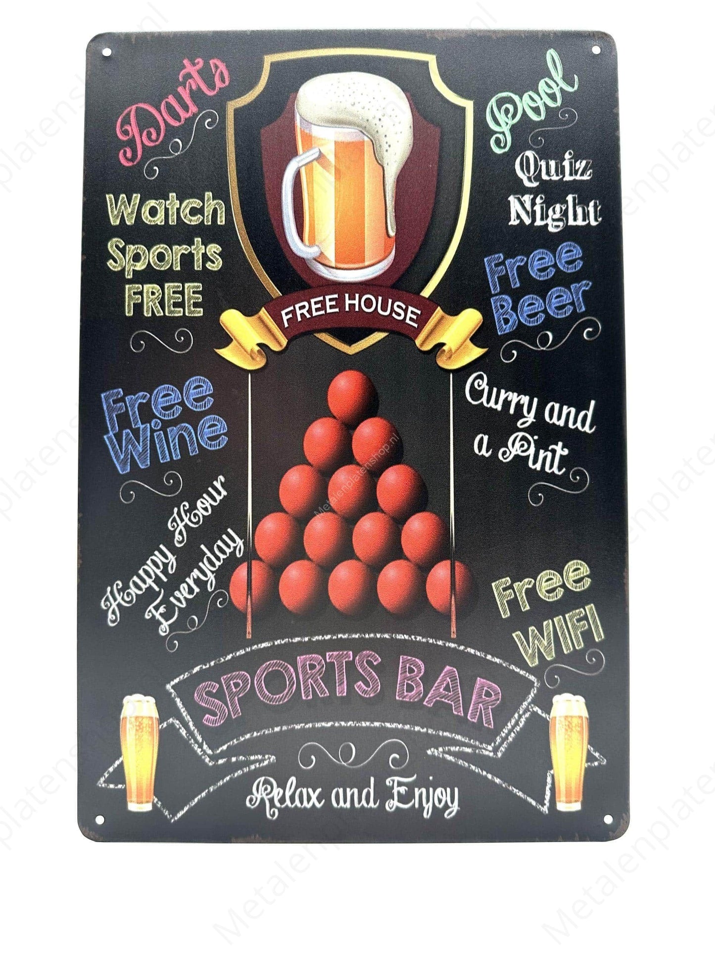 Krijtbord - Sports Bar - Cafe