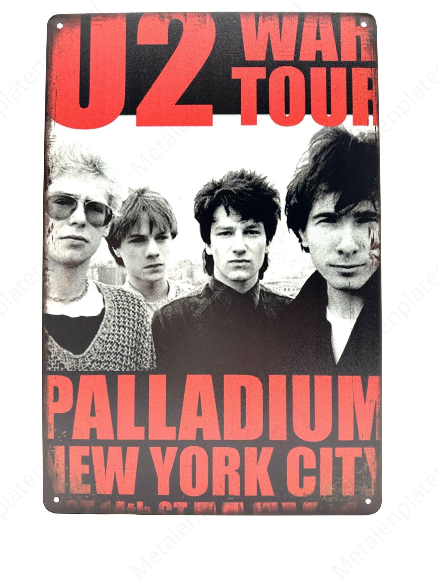 U2 War Tour - Metal Wall Sign