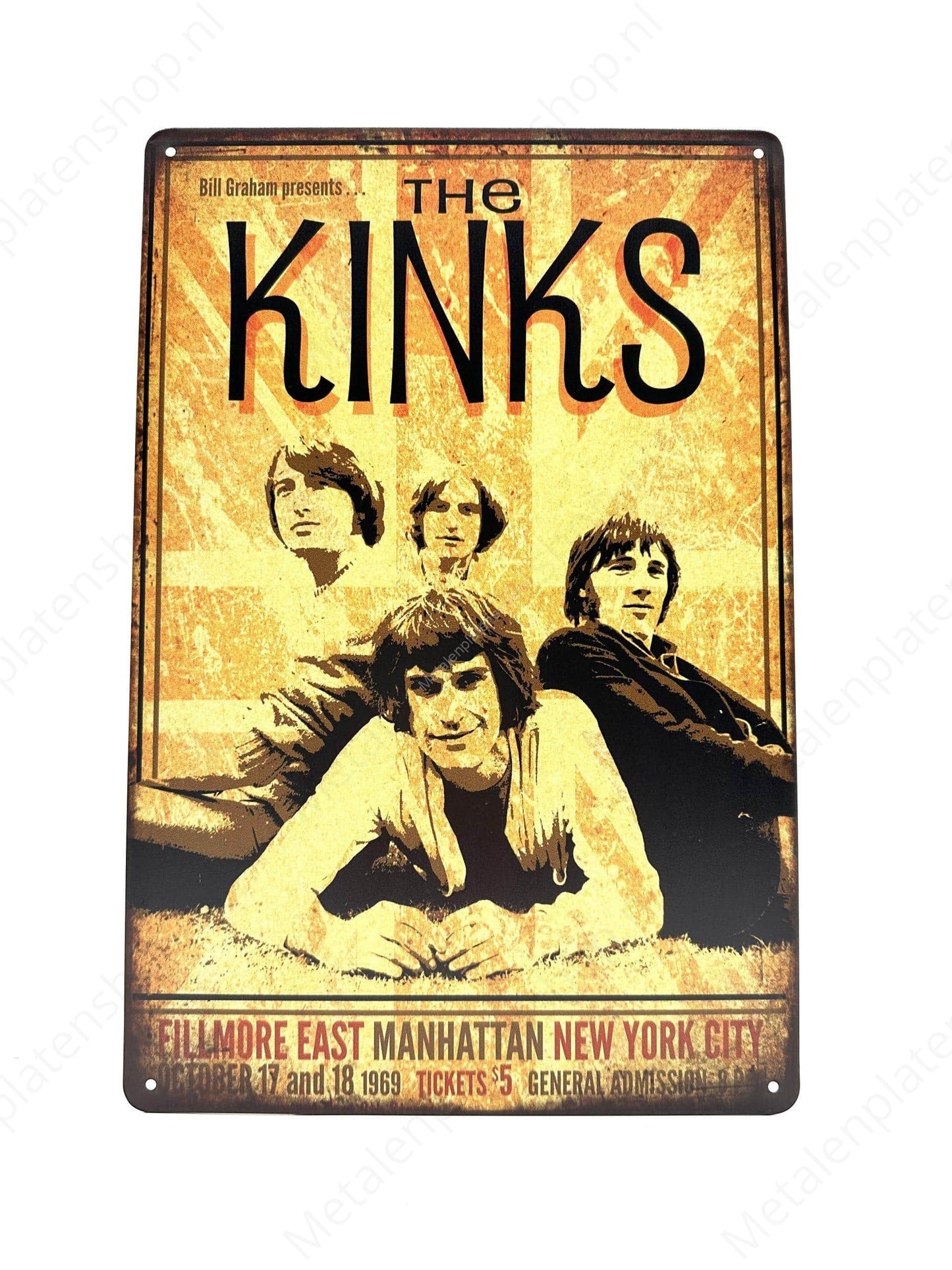 The Kinks - Metal Wall Sign