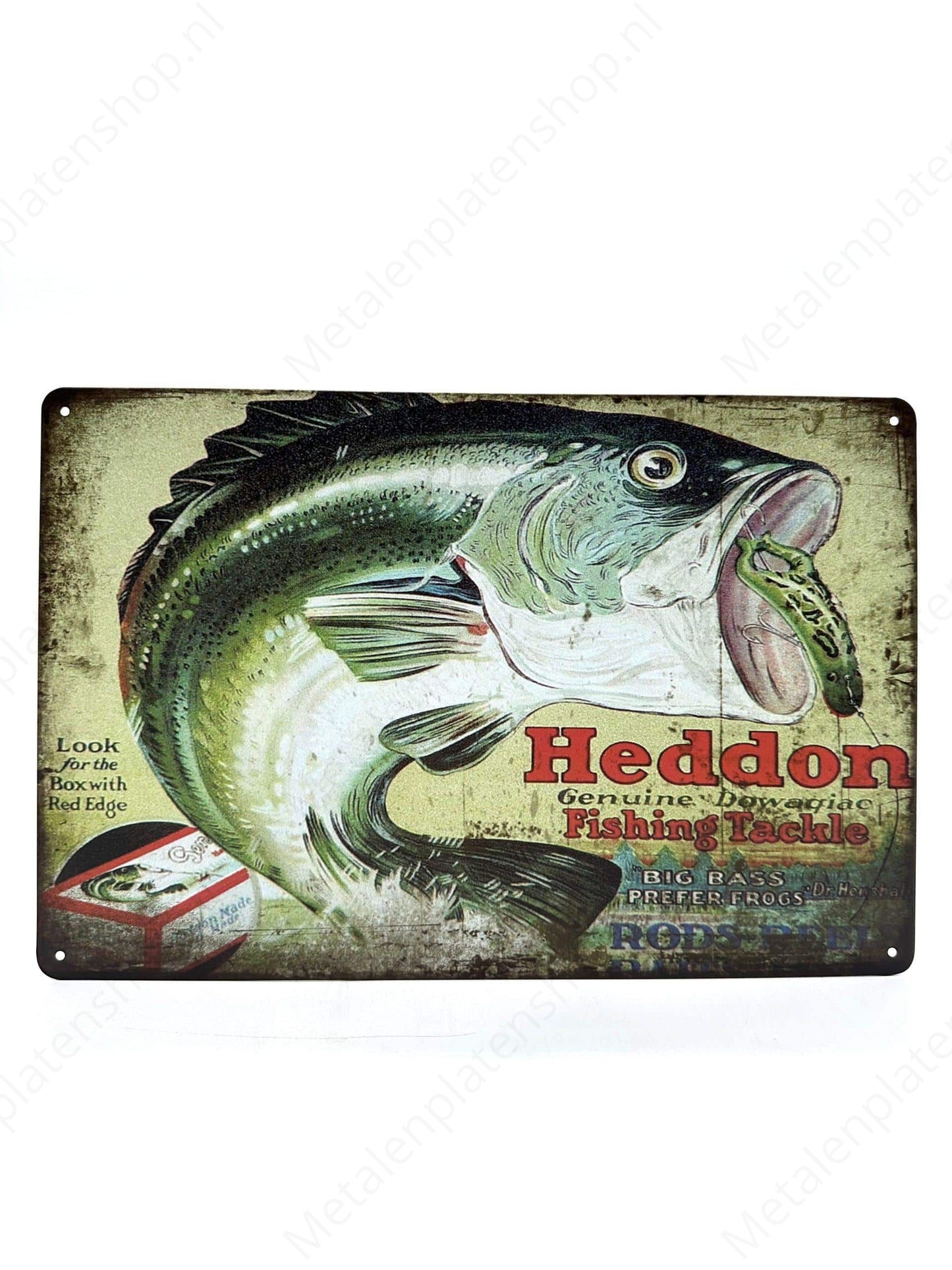 Heddon Fishing Tackle - Metal Wall Sign
