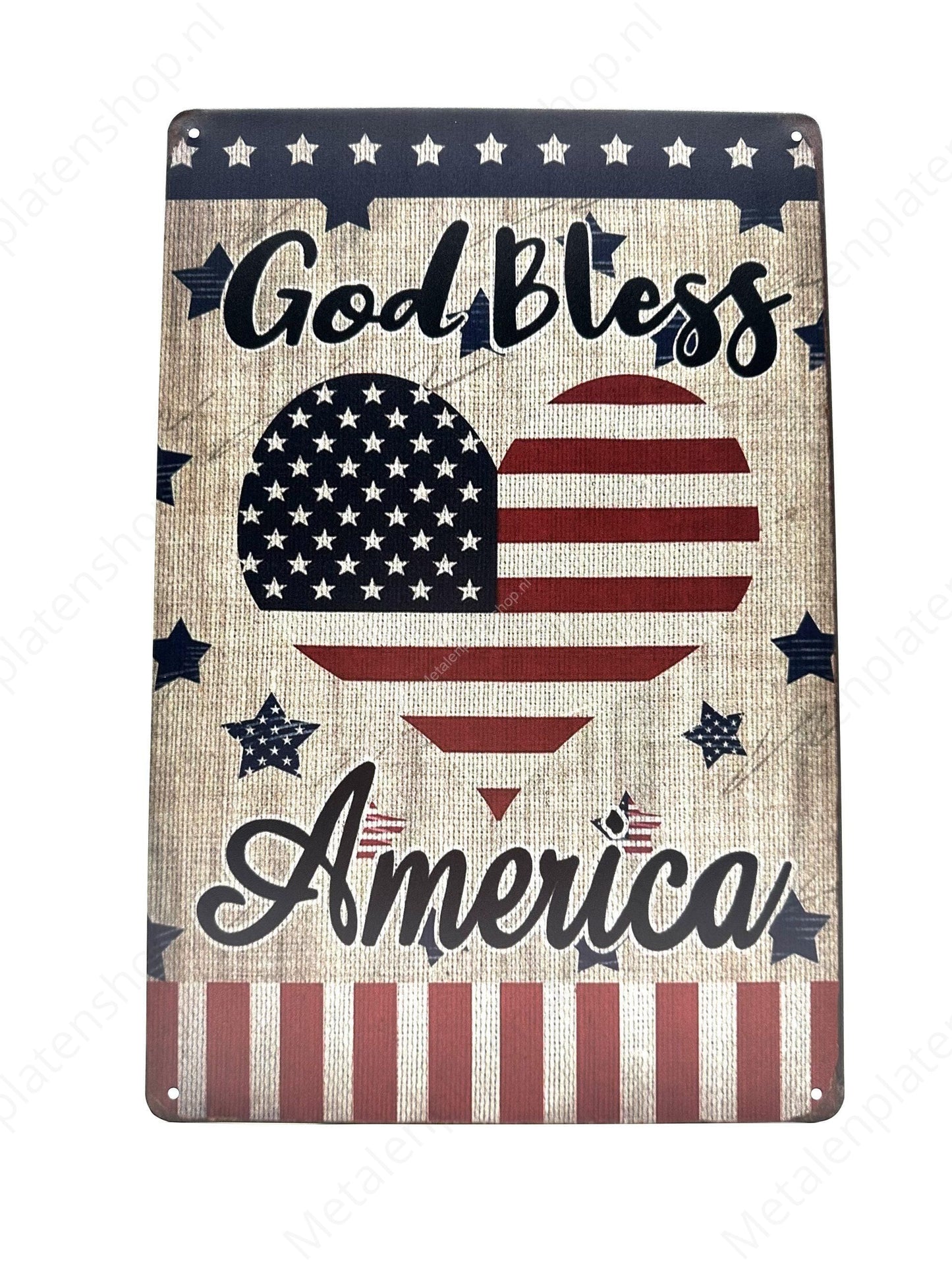 God bless America - Metal Wall Sign