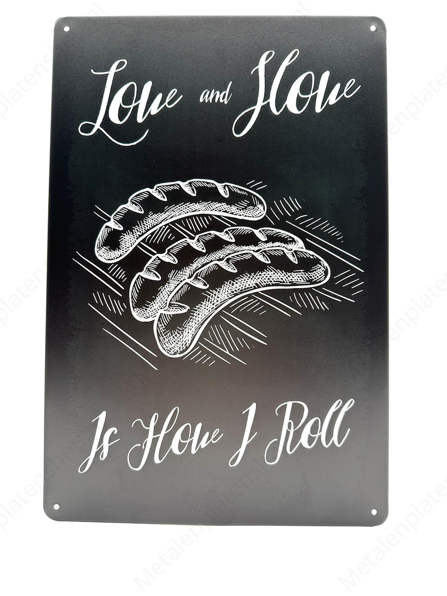 Love and Home - Metal Wall Sign