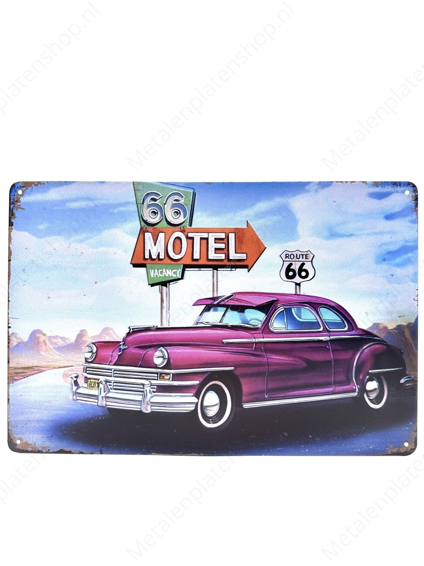 Motel 66 - Metal Wall Sign