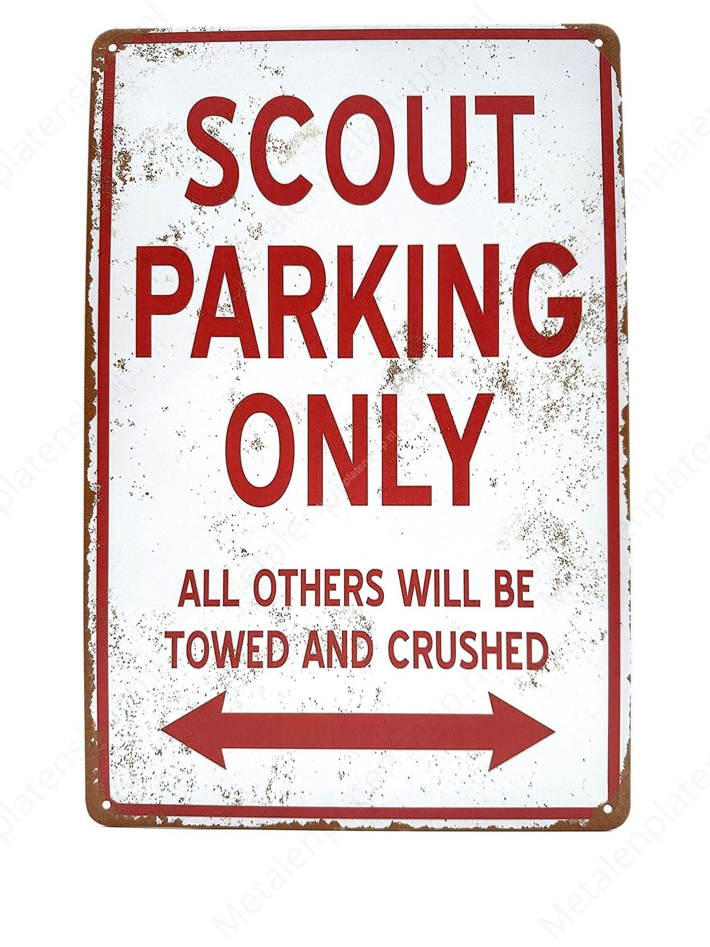Scout Parking Only - Metal Wall Sign