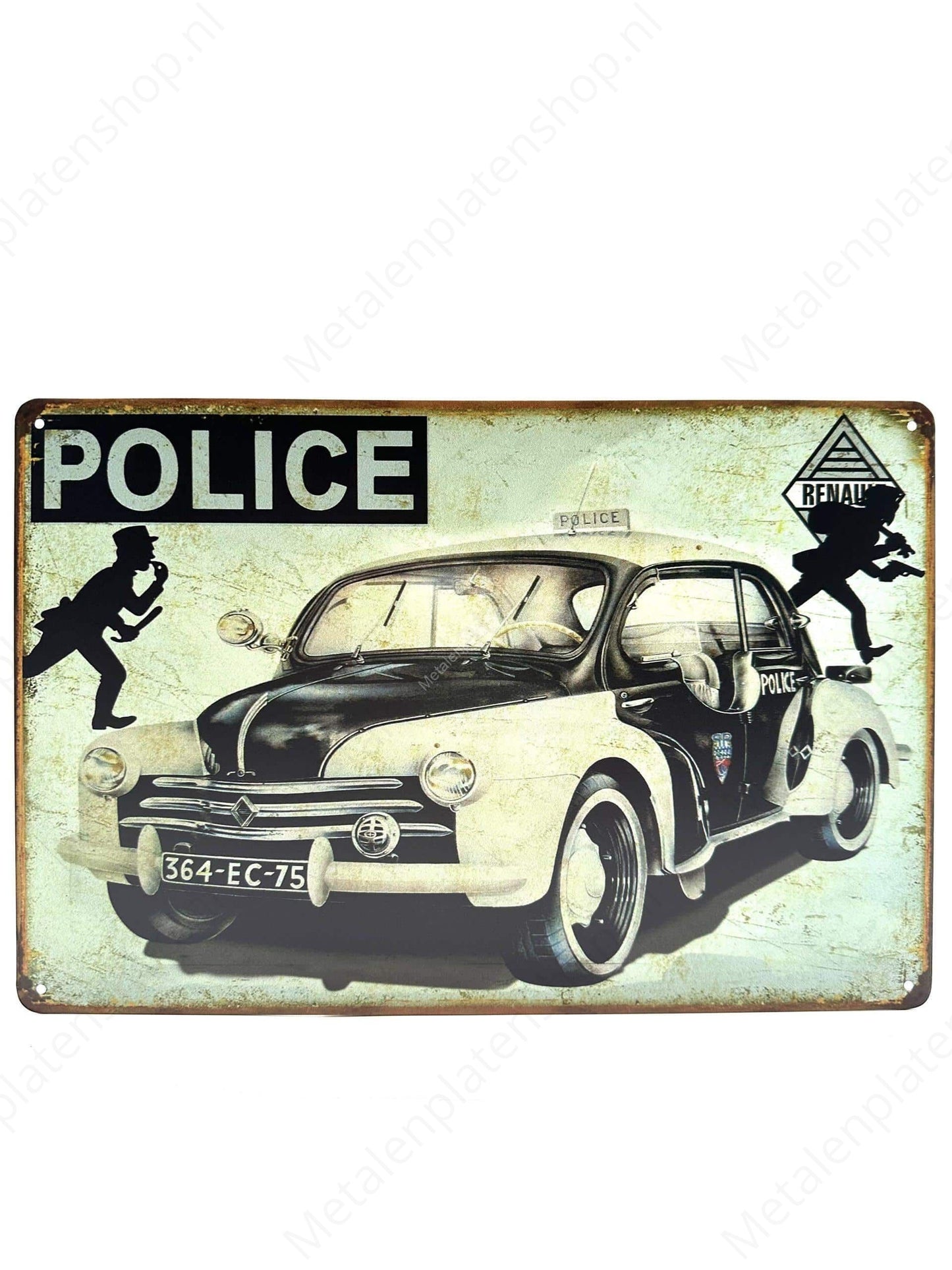 Police Renault - Metal Wall Sign