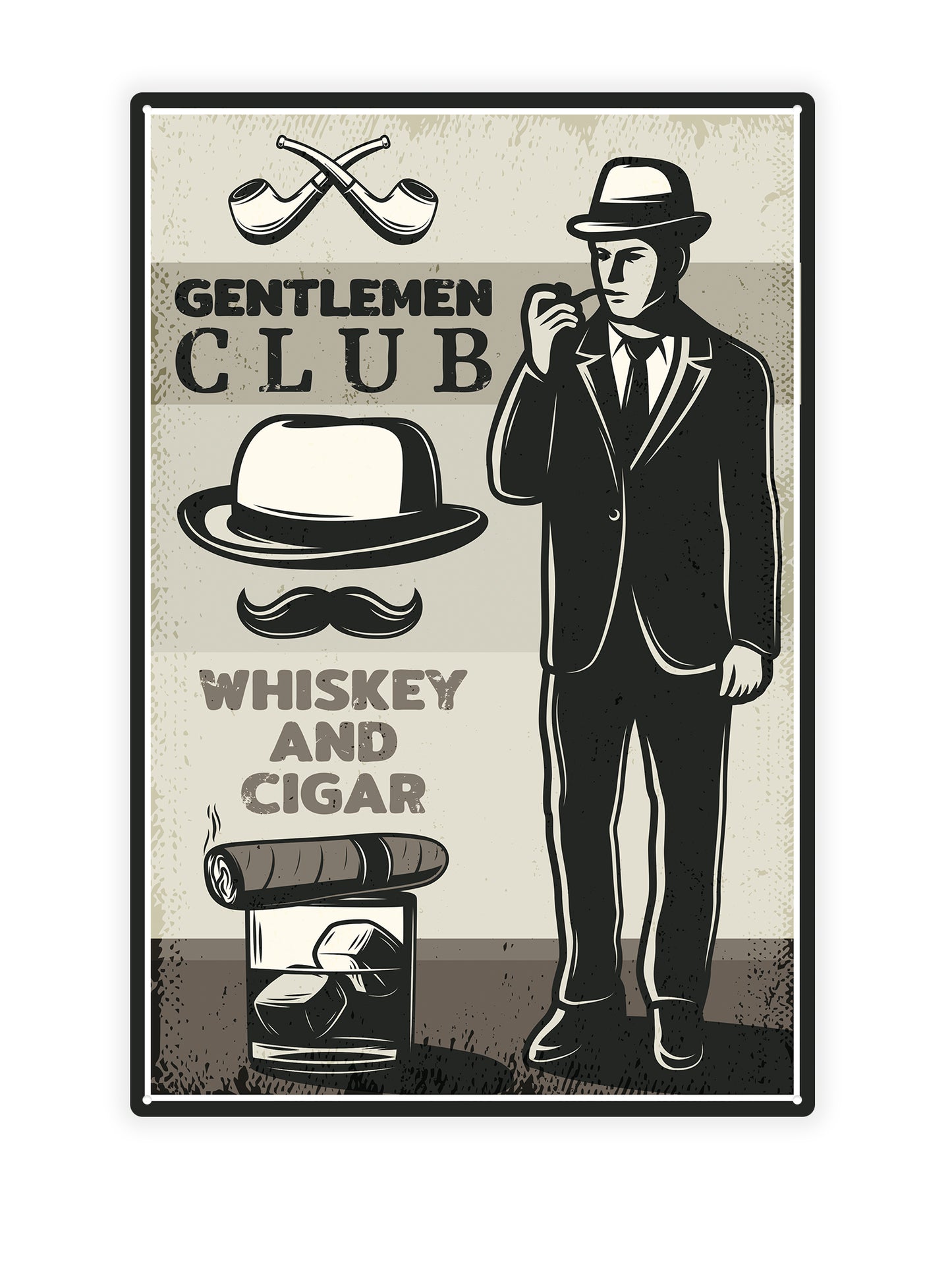 Gentlemen club whiskey and cigar