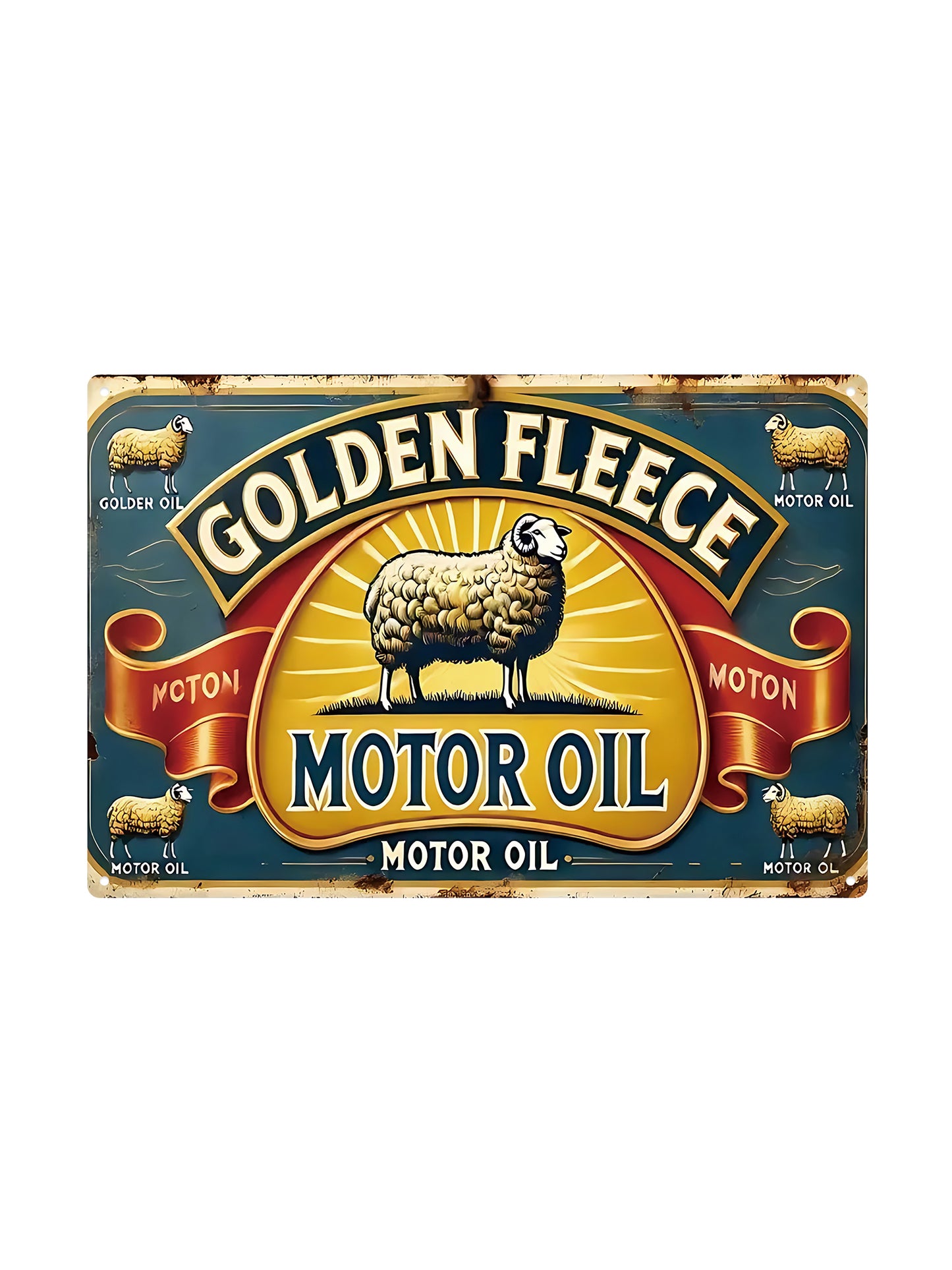 Golden Fleece Motor Oil - Metal Wall Sign