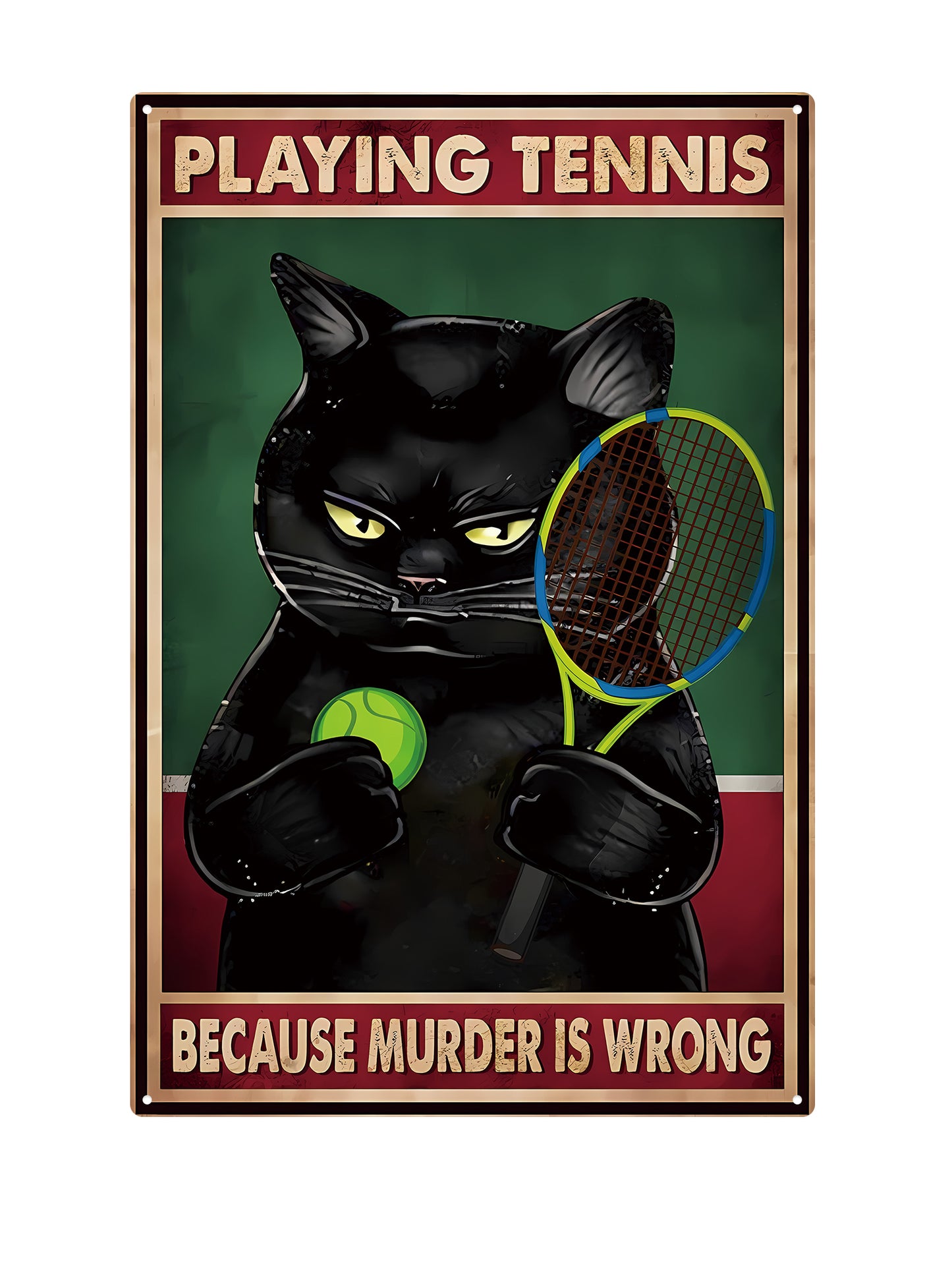 Tennis spielen, weil Mord falsch ist