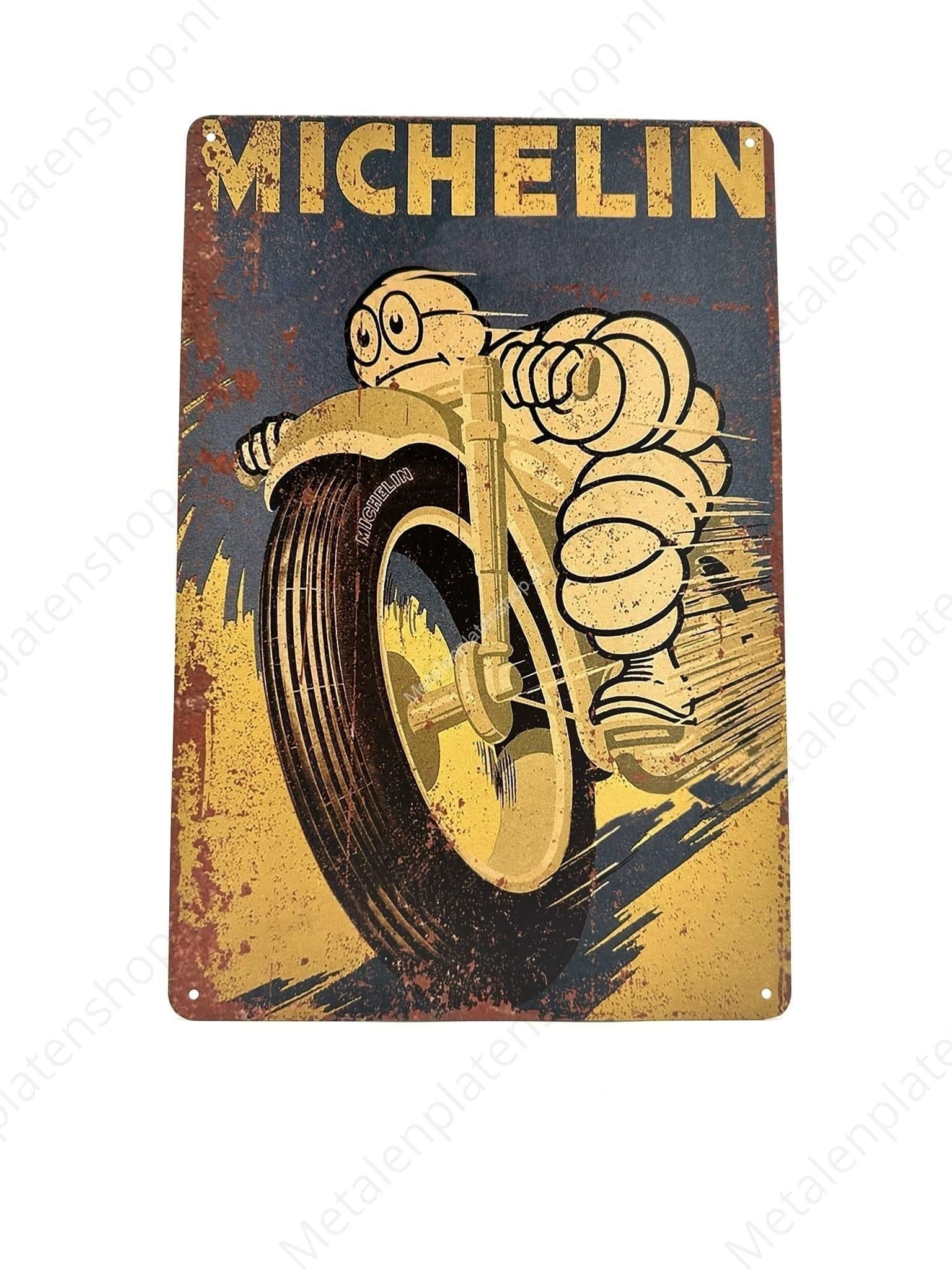 "Michelin - Banden #2 - Metalen Wandbord Metaalbord"