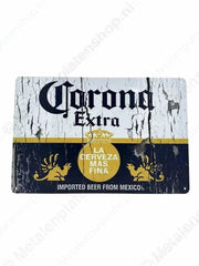 "Corona Extra La Cerveza Mas Fina - Bier - Metalen Wandbord Metaalbord"