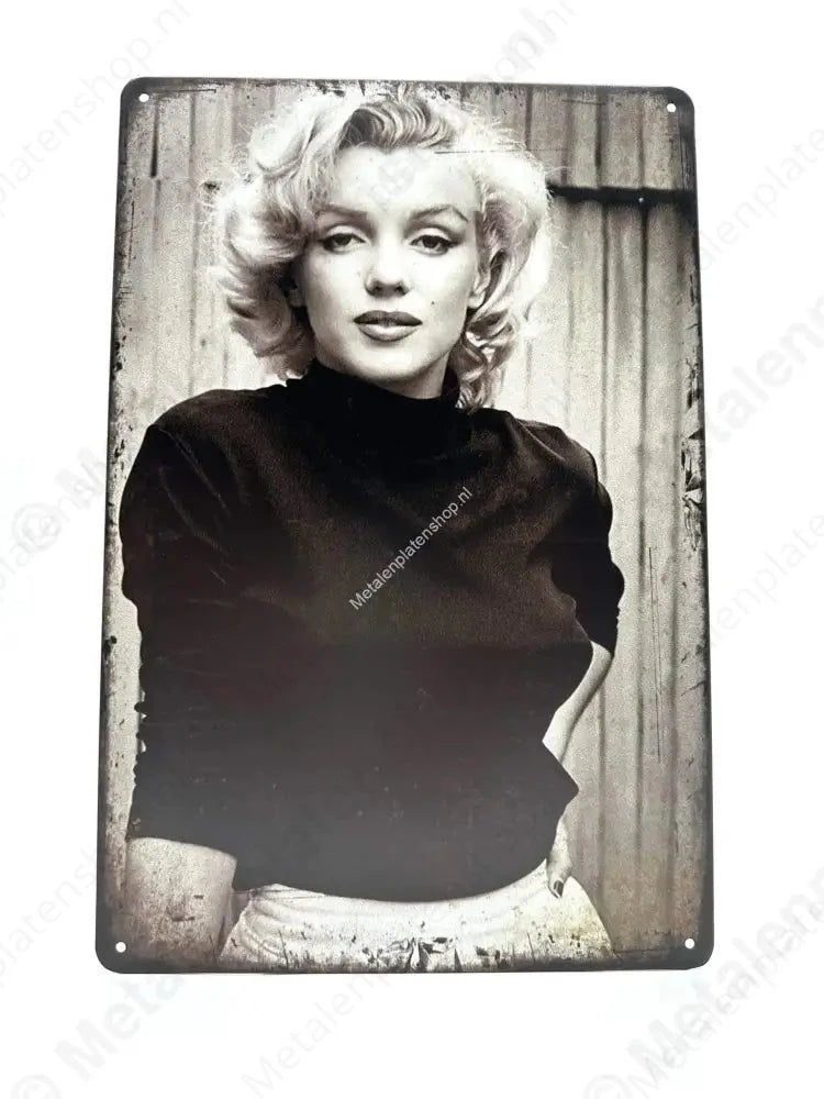 "Vintage Vrouw - Metalen Wandbord Metaalbord"