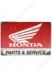 "Honda - Metalen Wandbord Metaalbord"